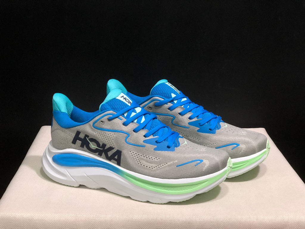 Hoka One One Clifton 10 Fashion Shoes Sneakers Gray/Blue