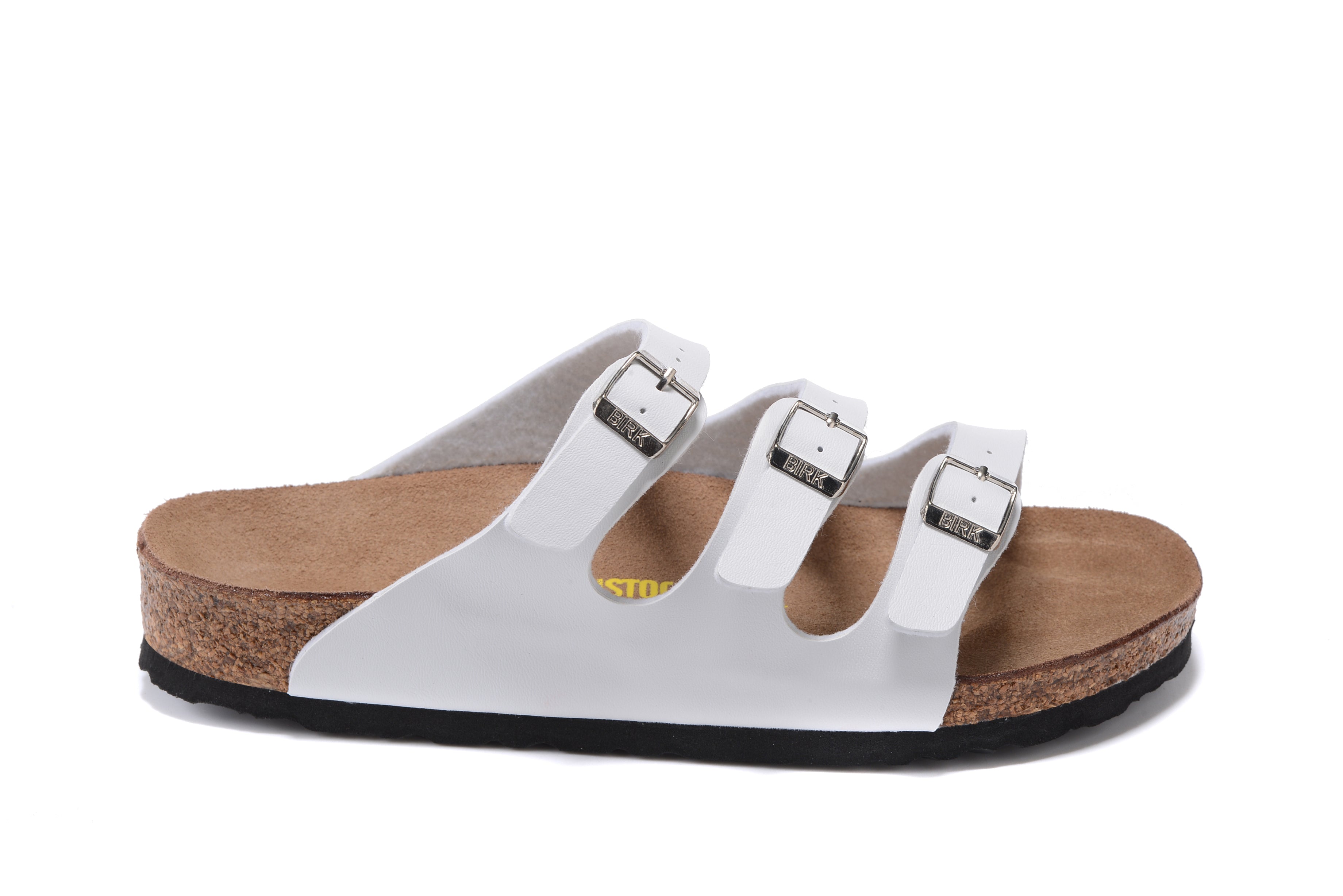Birkenstock Florida Three-Buckle Matte Leather Sandals