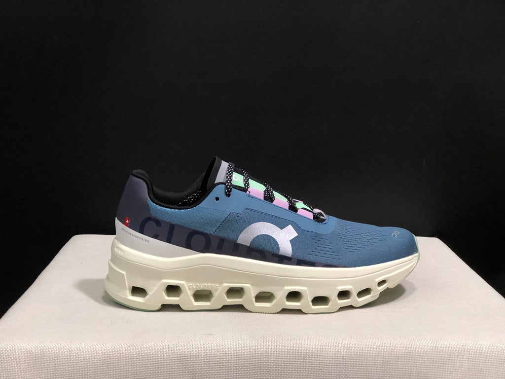 On Running Cloudmonster Anti-Slip Running Shoes Blue/Ivory