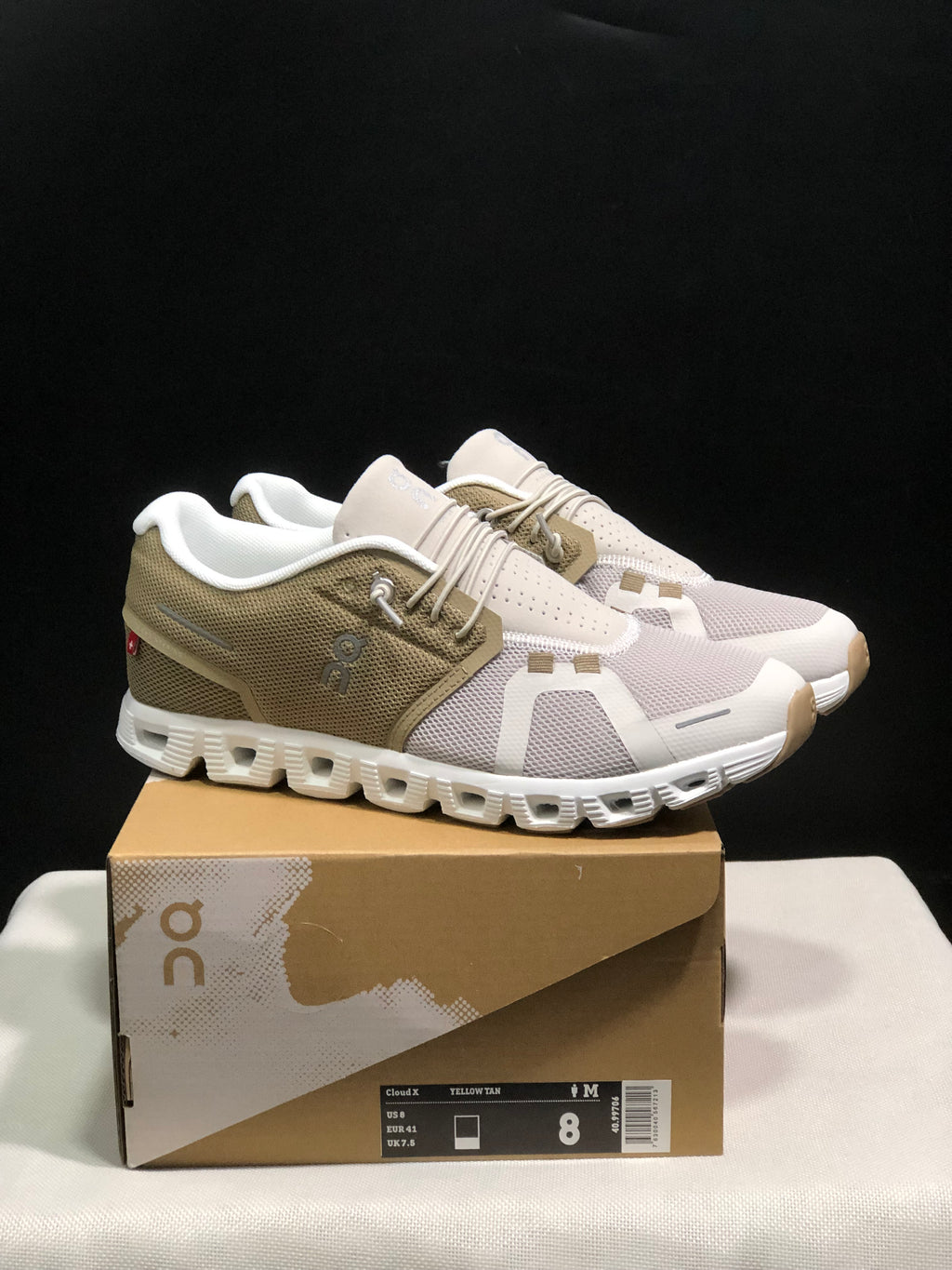 On Running Cloud 5 Lightweight Running Shoes Yellow Tan