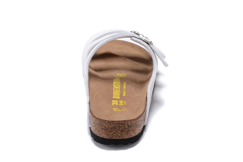 Birkenstock Florida Three-Buckle Matte Leather Sandals
