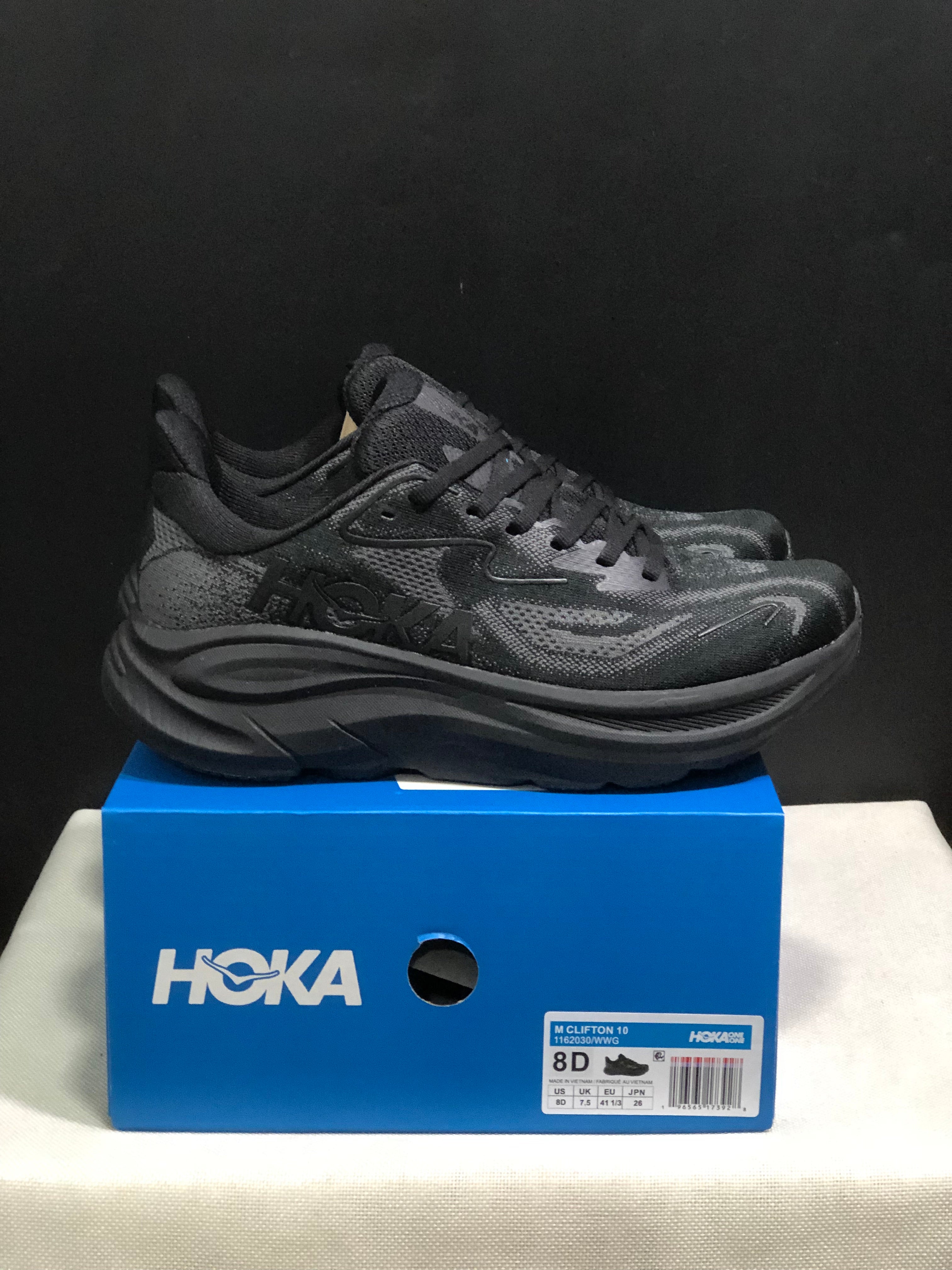 Hoka One One Clifton 10 Fashion Shoes Sneakers Black