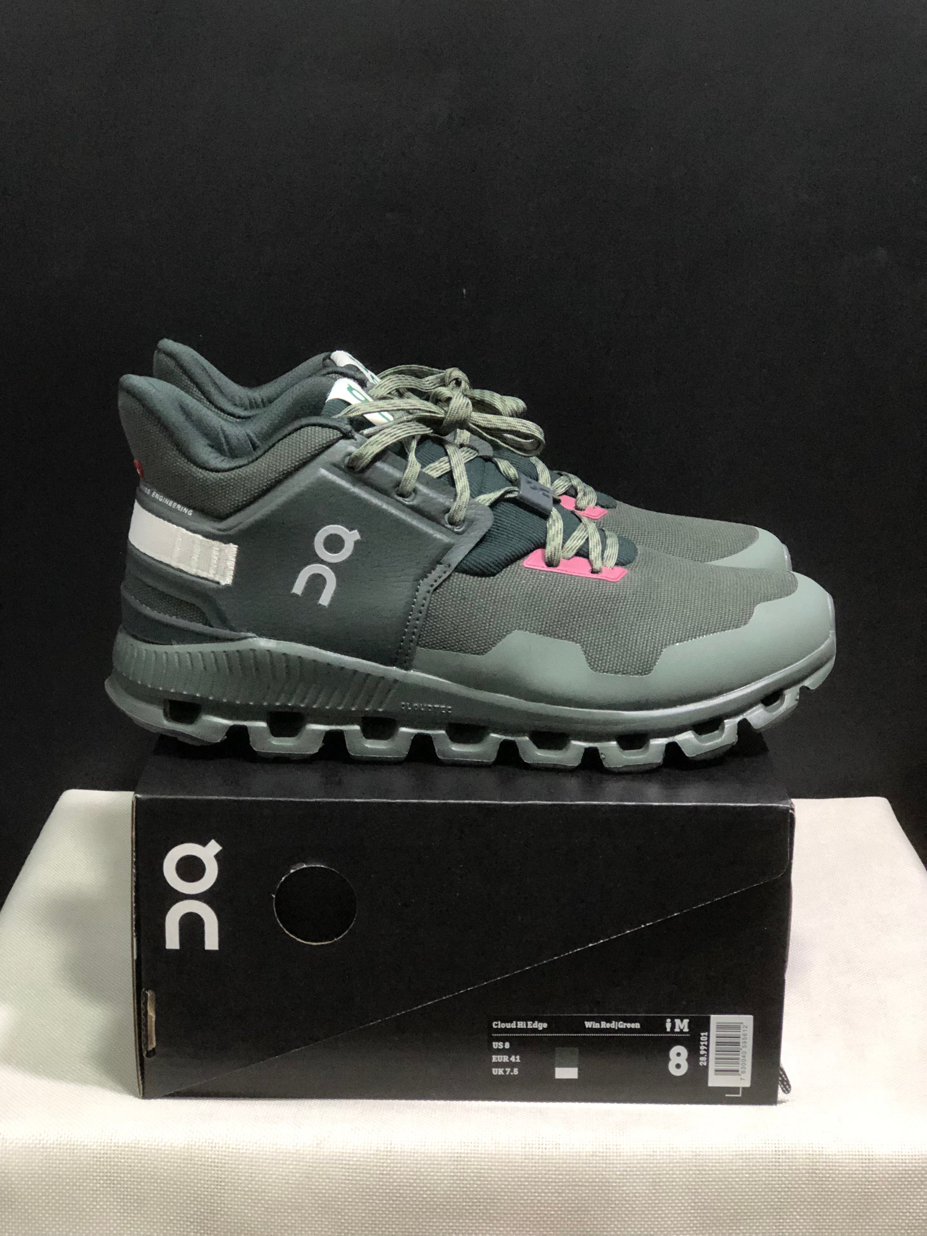 On Running Cloud Hi Edge Outdoor Training Running Shoes Dark Green