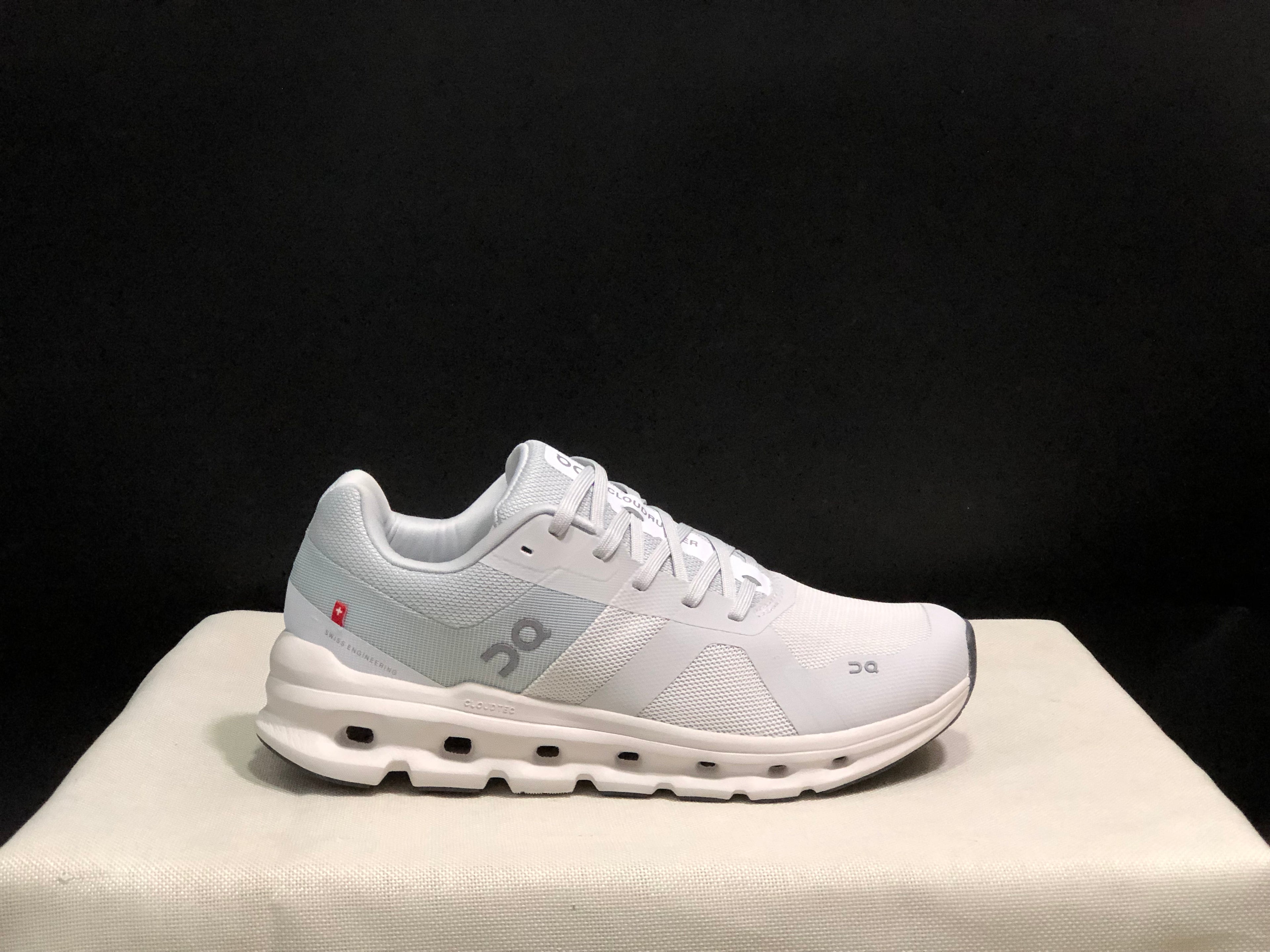 On Running Cloudrunner Anti-Slip Sports Running Shoes White/Frost