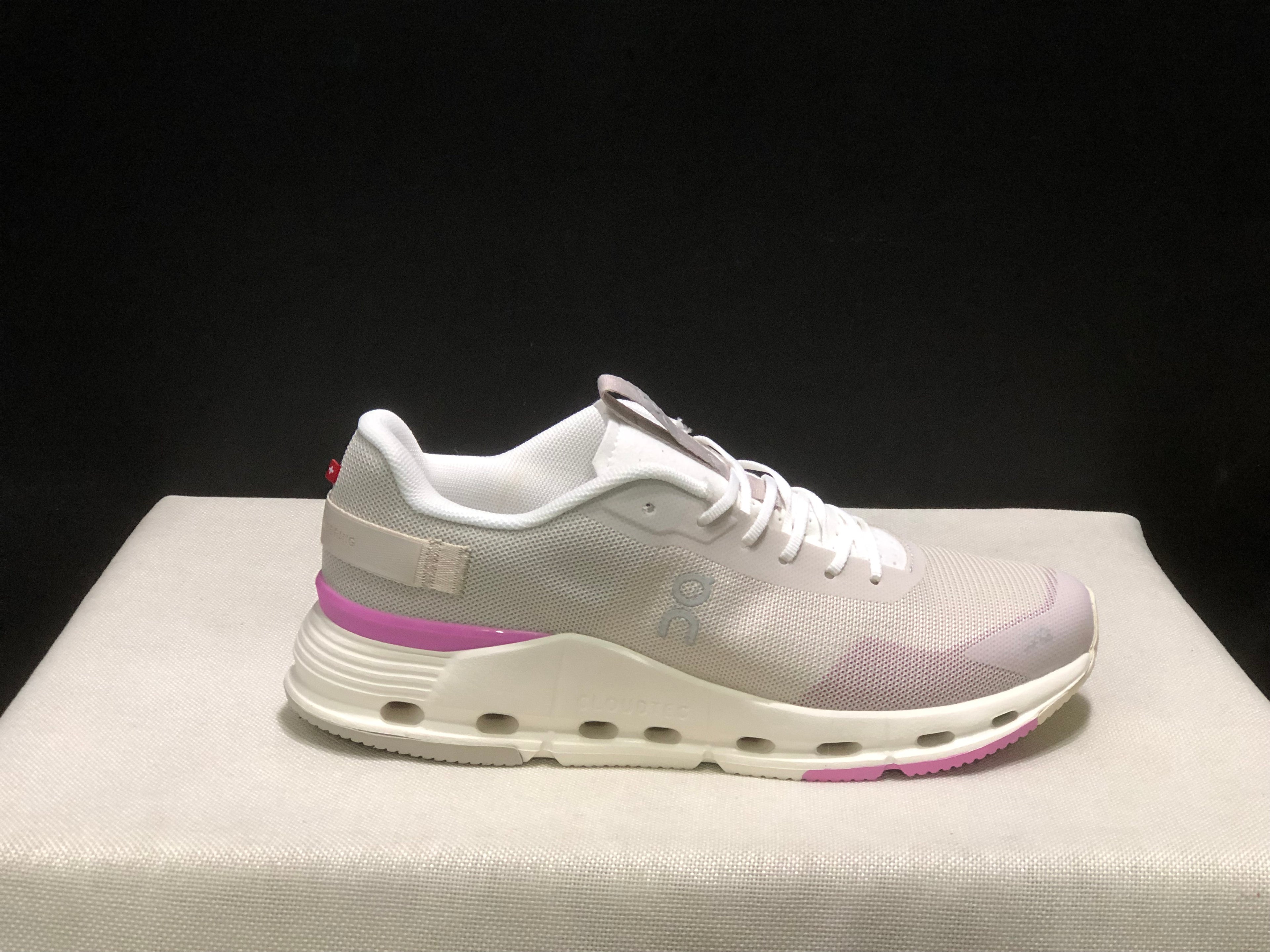On Running Cloudnova Form 2 Fashionable Casual Running Shoes Pearl/Raspberry