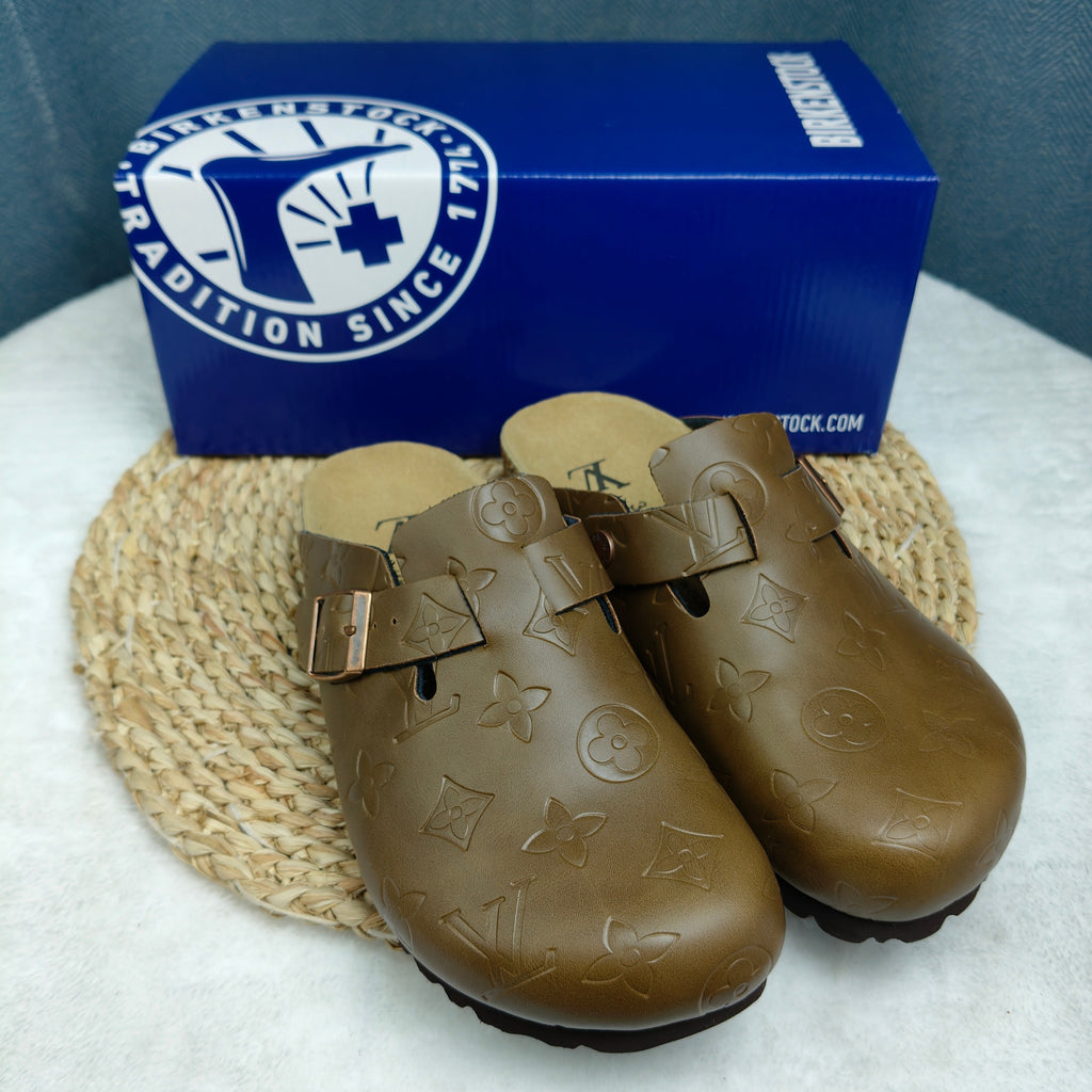 Birkenstock Boston Shiny Leather Casual Shoes Joint Edition