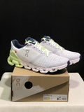 On Running Cloudflyer Shock-Absorbing Running Shoes Grayish-White/Light Green