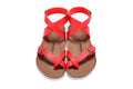 Birkenstock Single Button Ringfinger Red Matte Leather Sandals