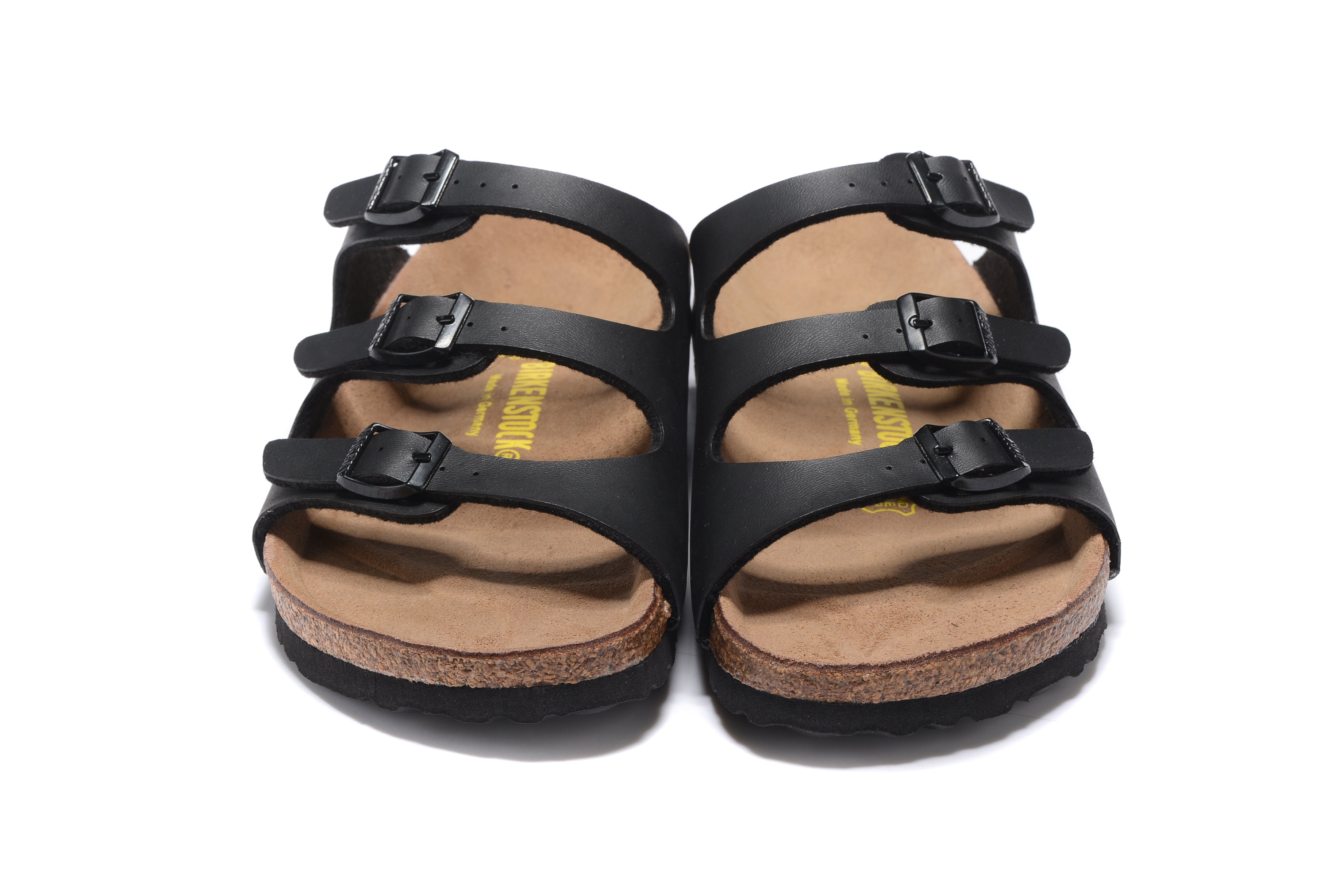 Birkenstock Florida Three-Buckle Matte Leather Sandals