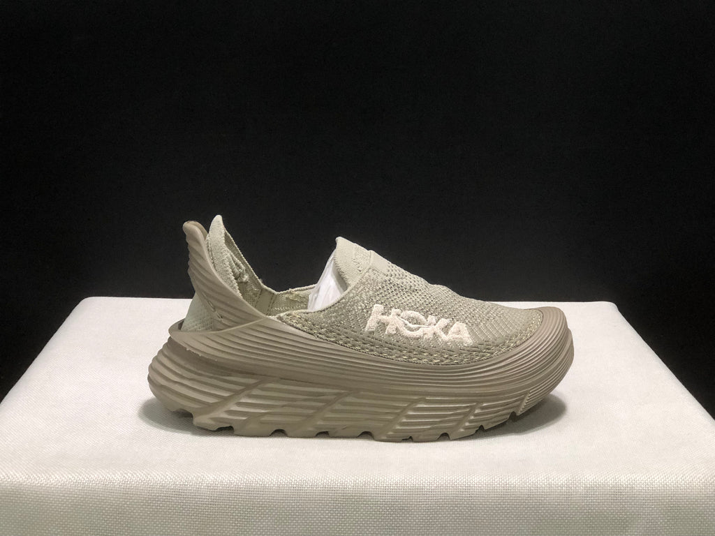 Hoka One One Restore TC Elastic Comfortable Low-top Running Shoes Sneakers Beige