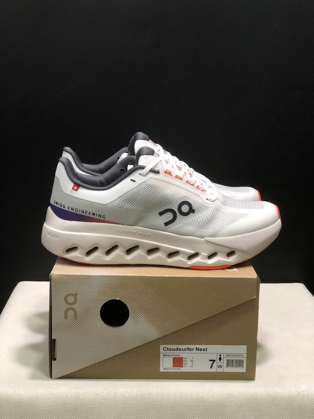On Running Cloudsurfer Next Casual Running Shoes Grayish-White/Flame