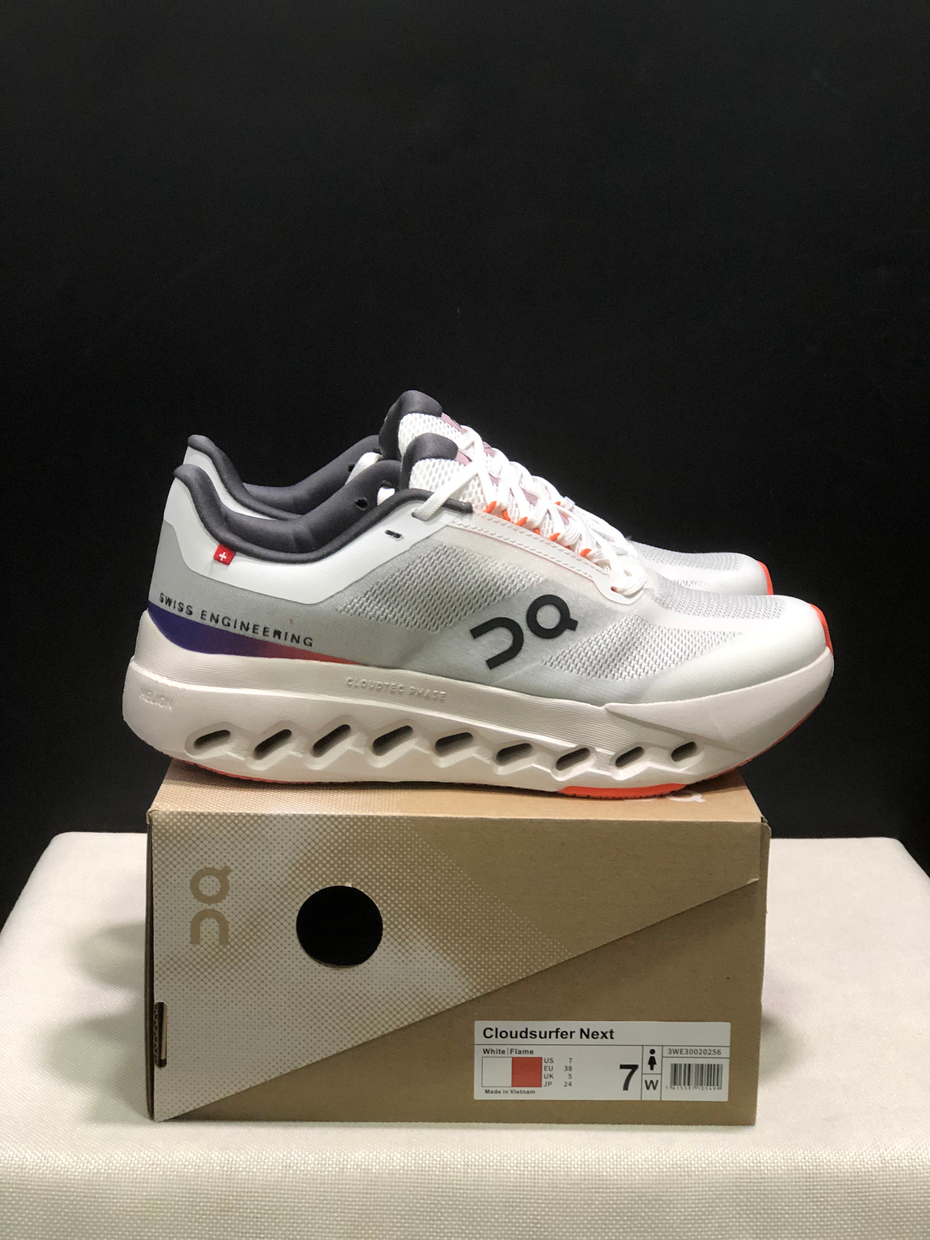 On Running Cloudsurfer Next Casual Running Shoes Grayish-White/Flame