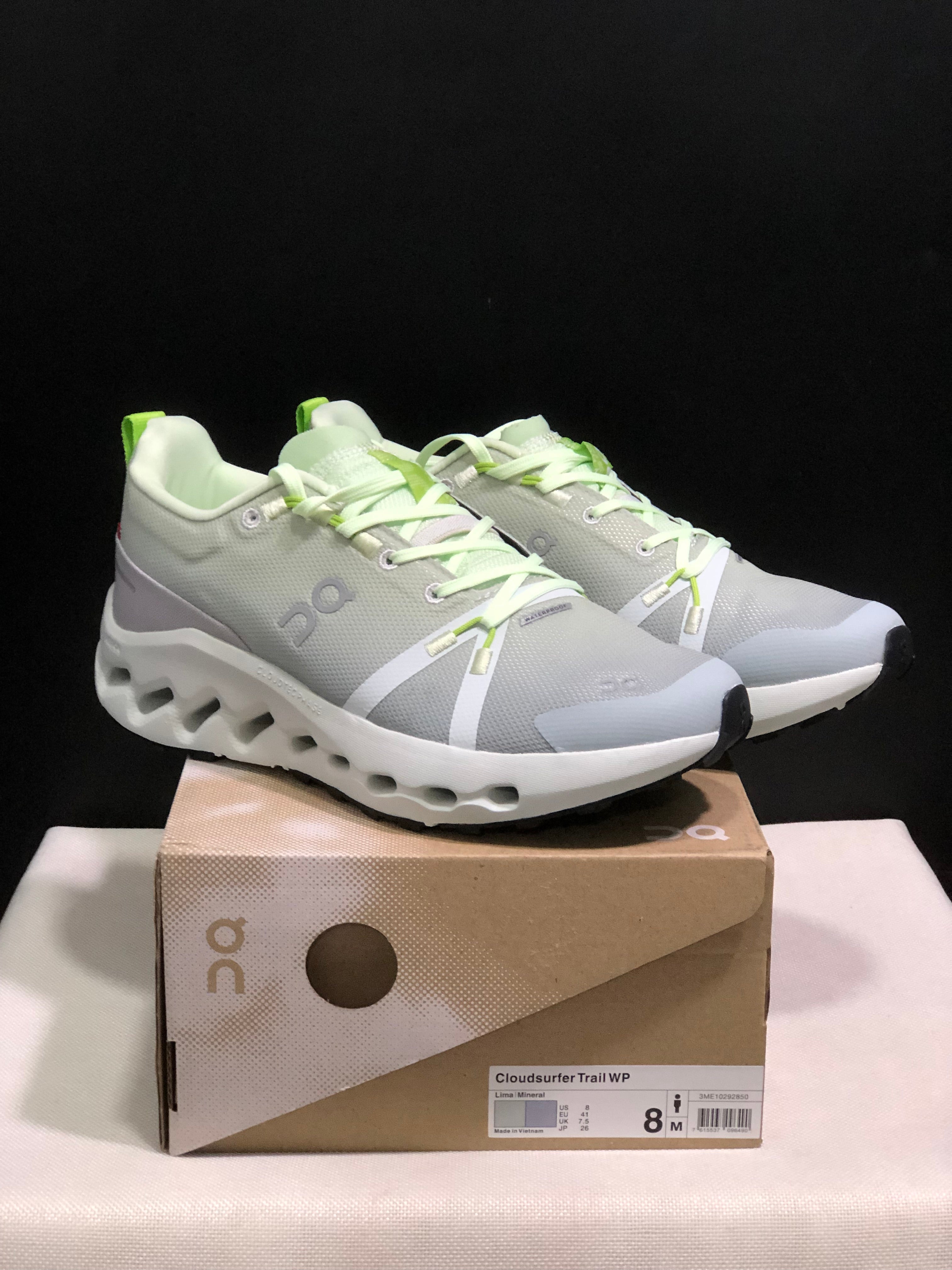 On Running Cloudsurfer Trail Waterproof Comfortable And Breathable Running Shoes Lima/Mineral