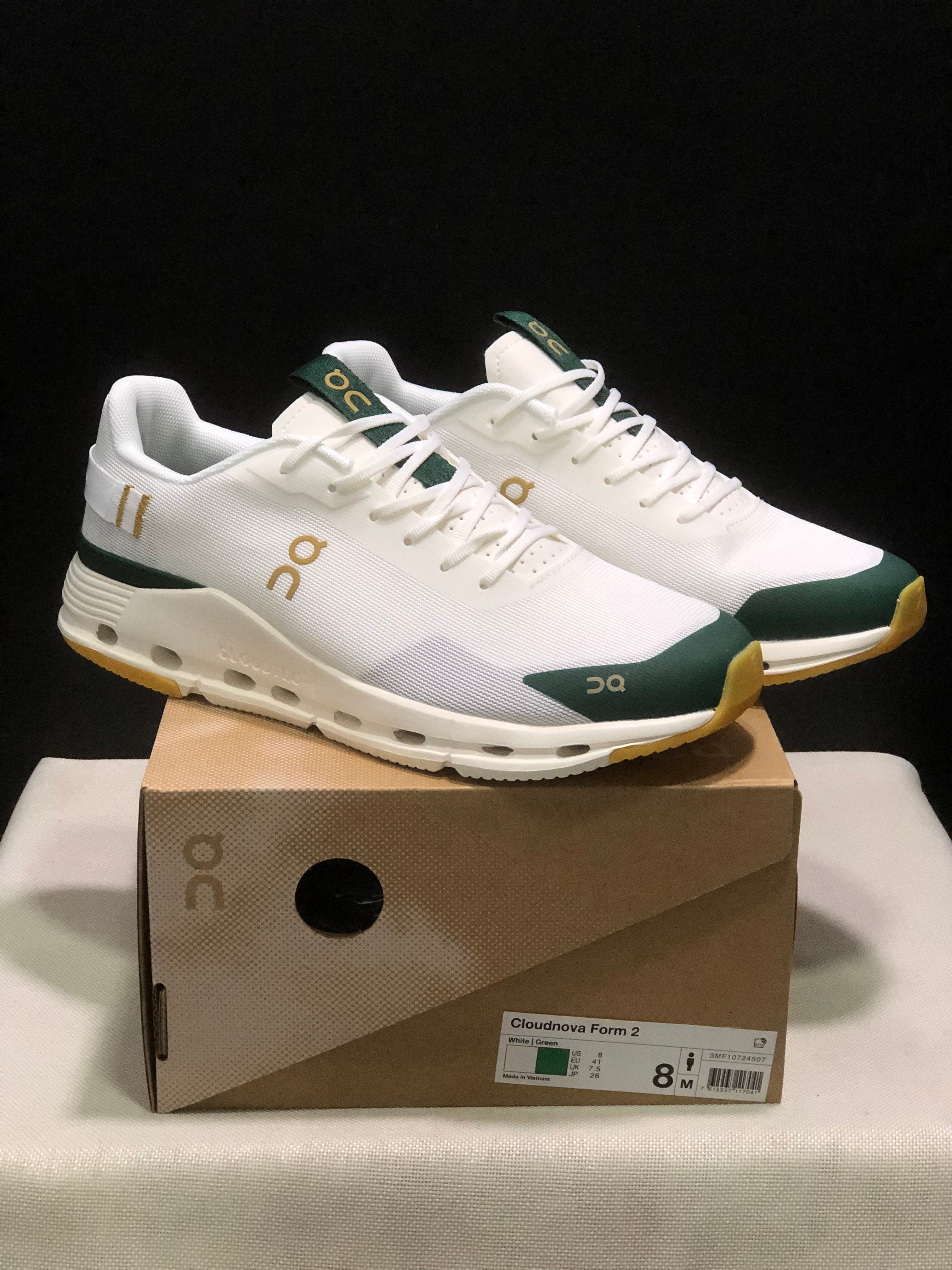 On Running Cloudnova Form 2 Fashionable Casual Running Shoes White/Green