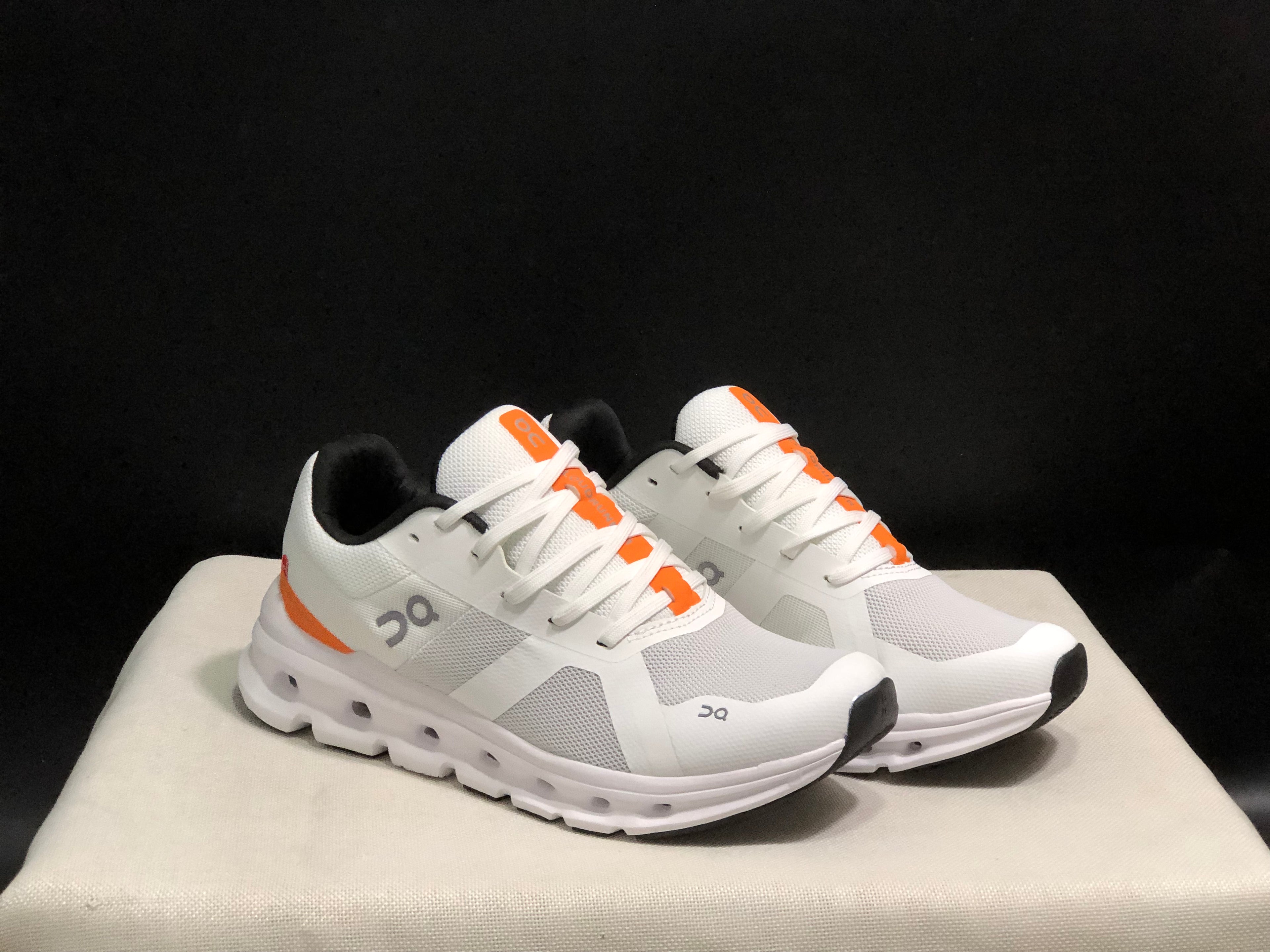 On Running Cloudrunner Anti-Slip Sports Running Shoes White/Orange