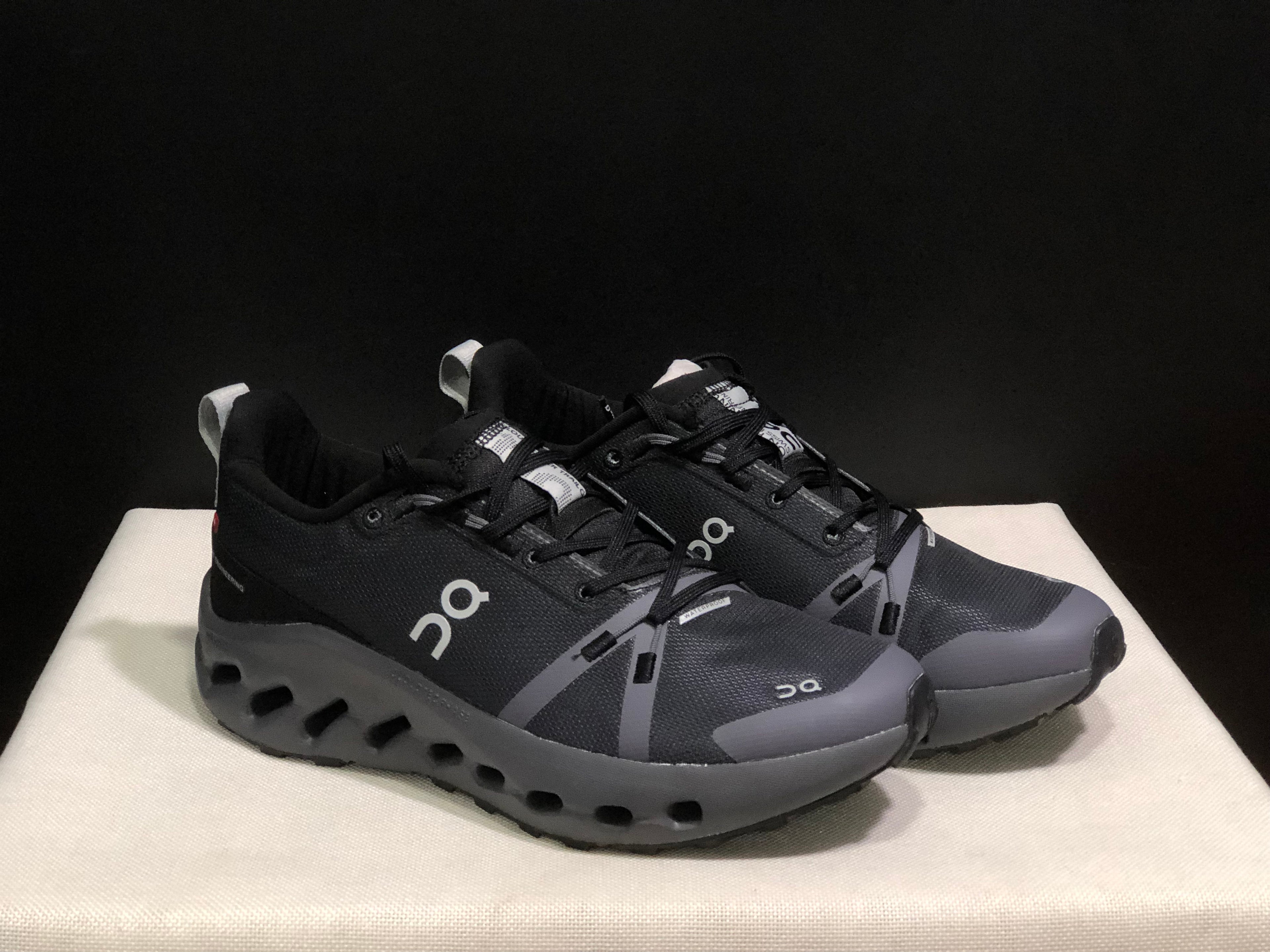 On Running Cloudsurfer Trail Waterproof Comfortable And Breathable Running Shoes Dark Grey/Black