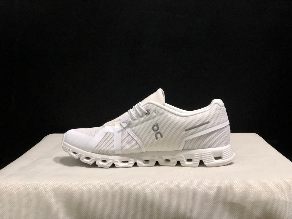 On Running Cloud 5 White Lightweight Running Shoes