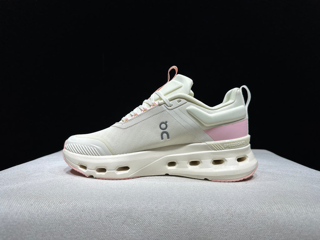 On Running Cloudnova X Comfortable Running Shoes Ivory/Pink