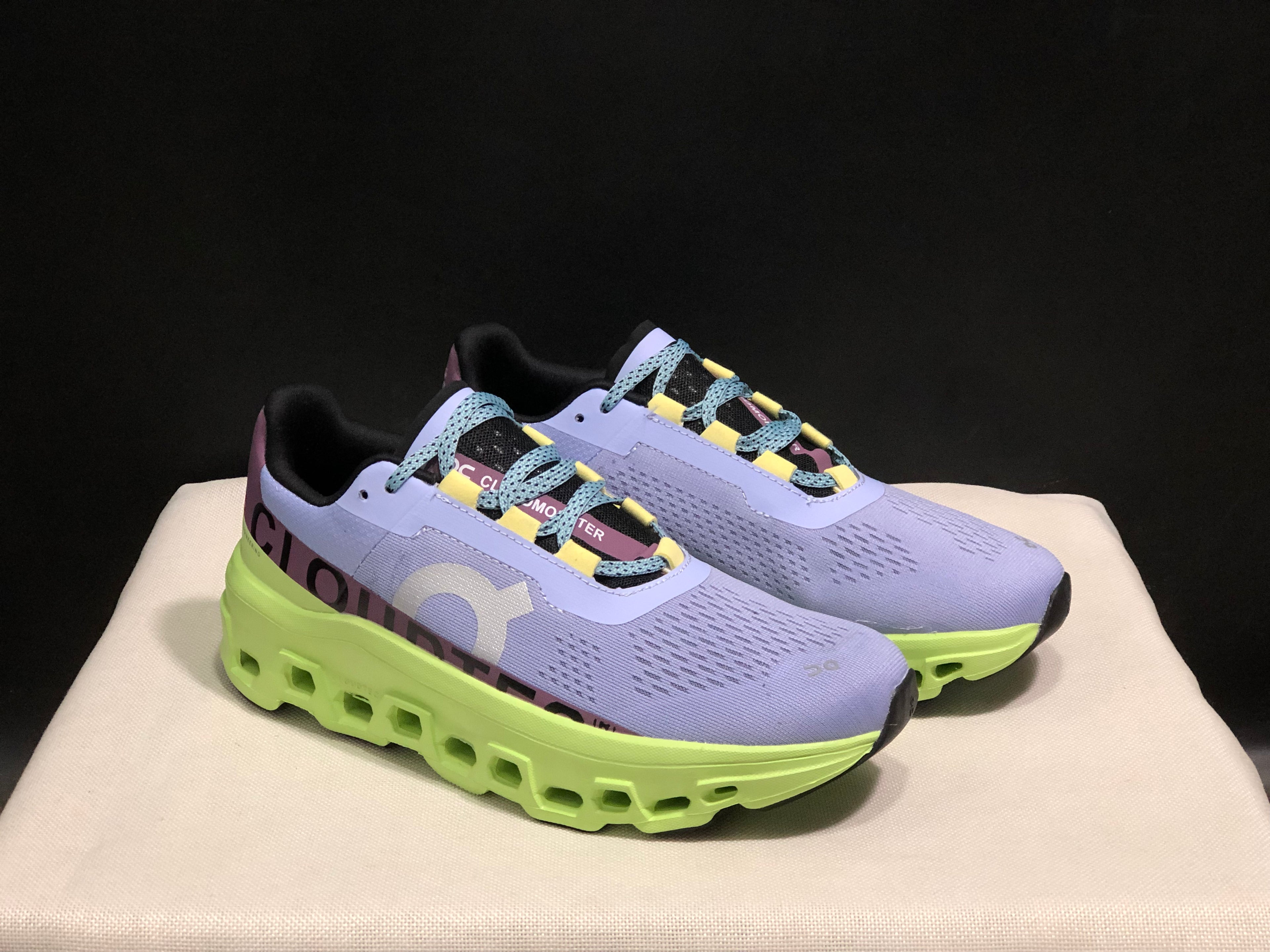 On Running Cloudmonster Anti-Slip Running Shoes Light Purple/Green