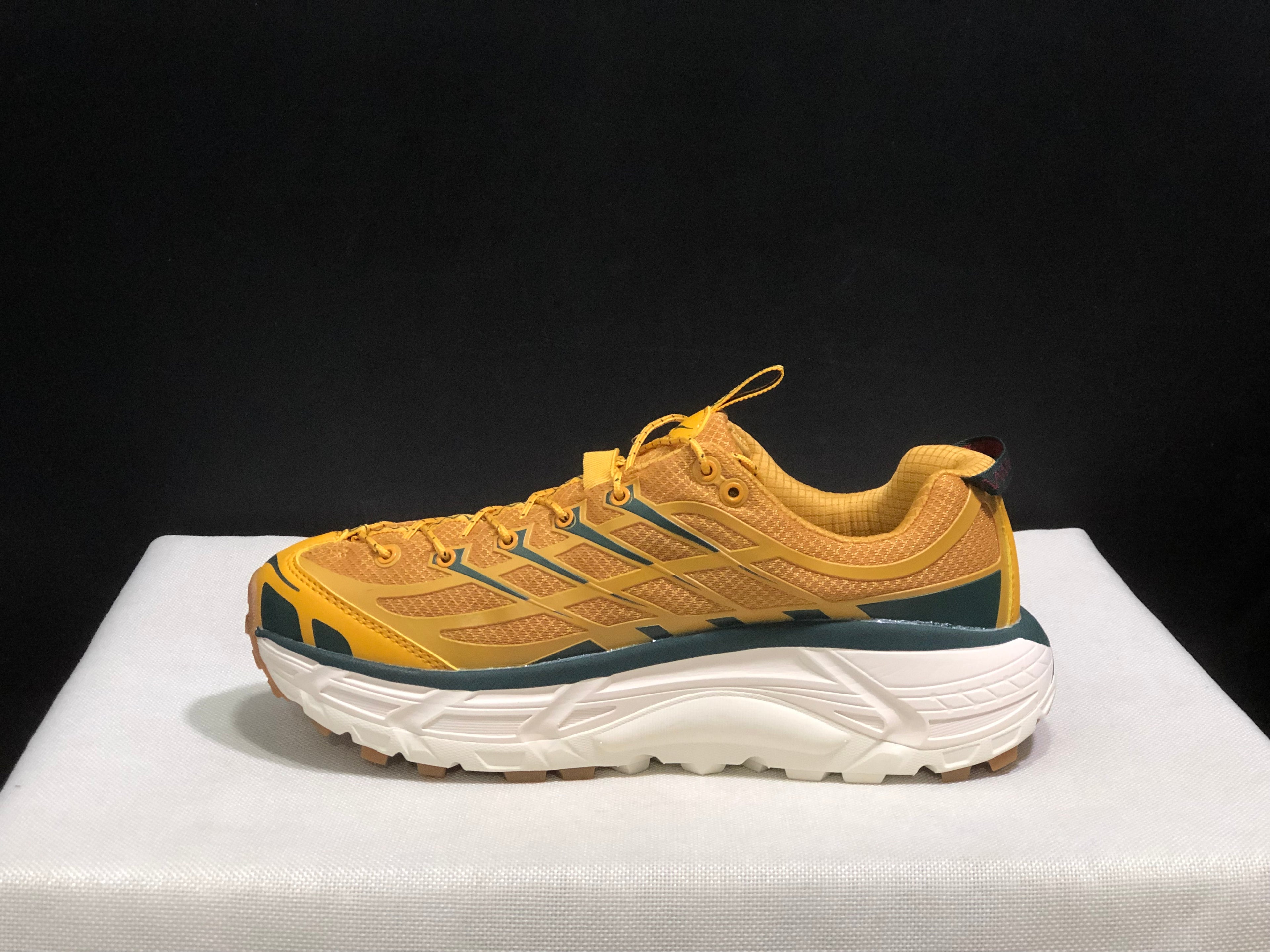 Hoka One One Mafate Three 2 Anti-slip Running Shoes Sneakers Yellow