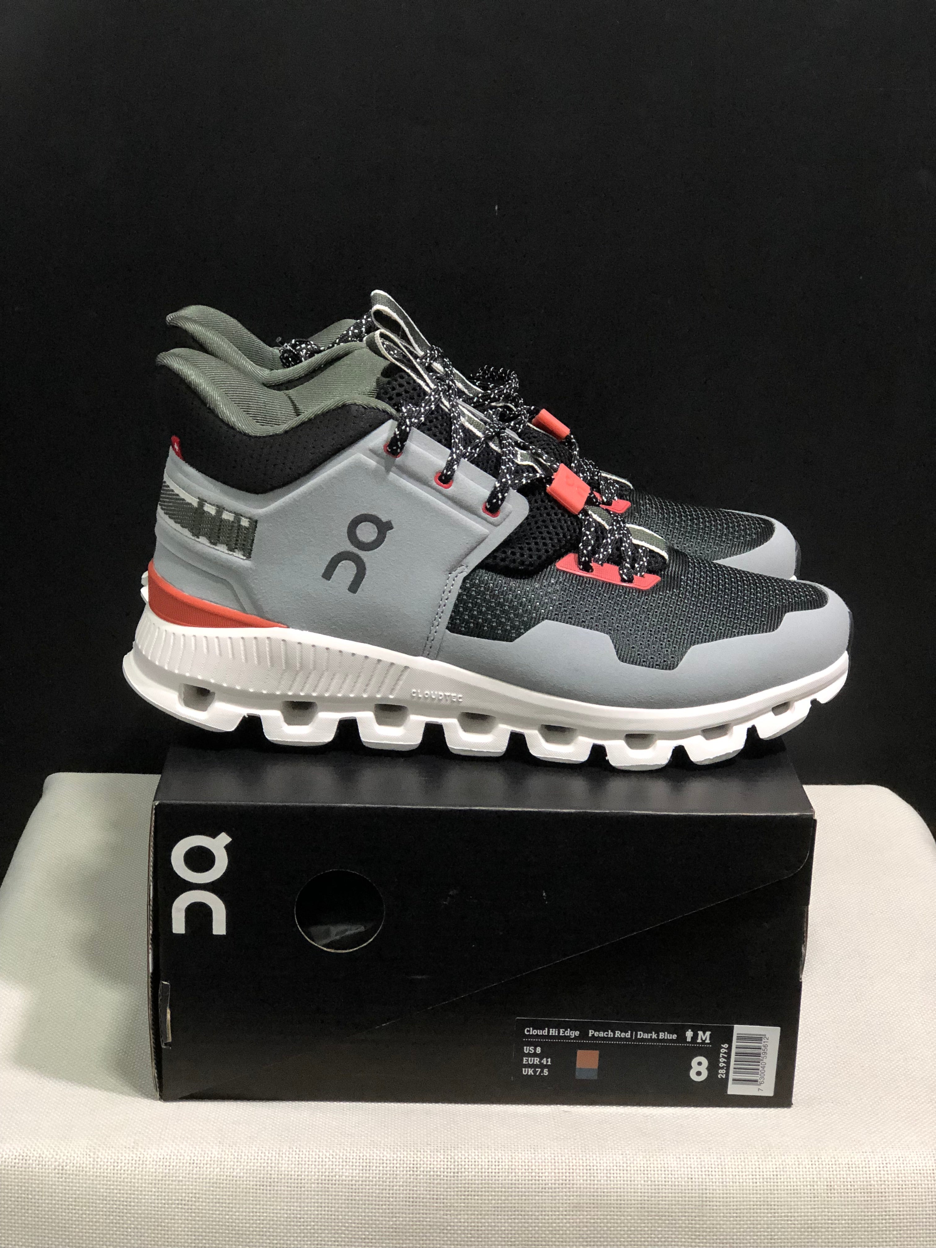 On Running Cloud Hi Edge Outdoor Training Running Shoes Black/Wolf Grey