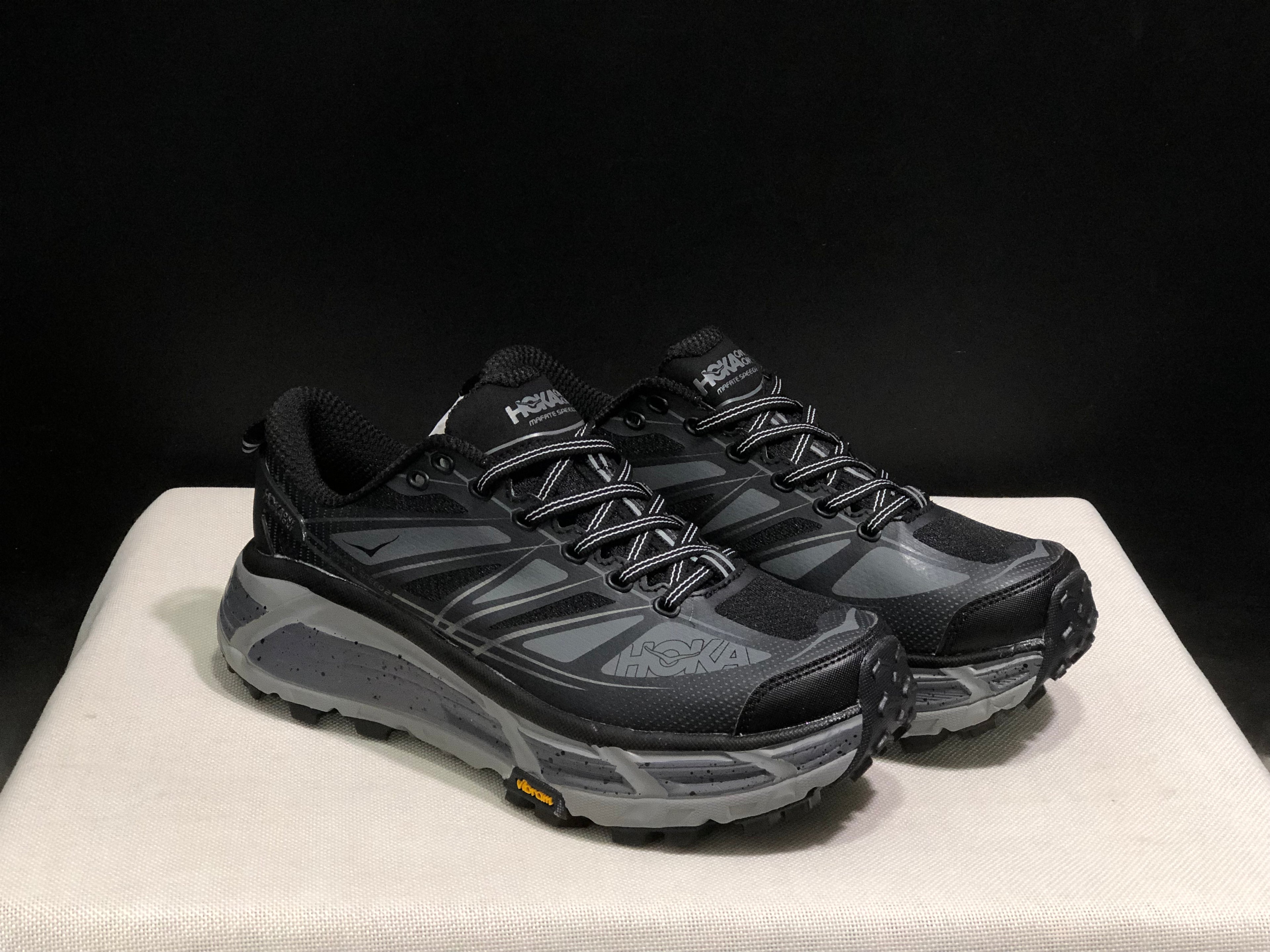 Hoka One One Mafate Speed 2 Mountain Anti-slip Running Shoes Sneakers Black