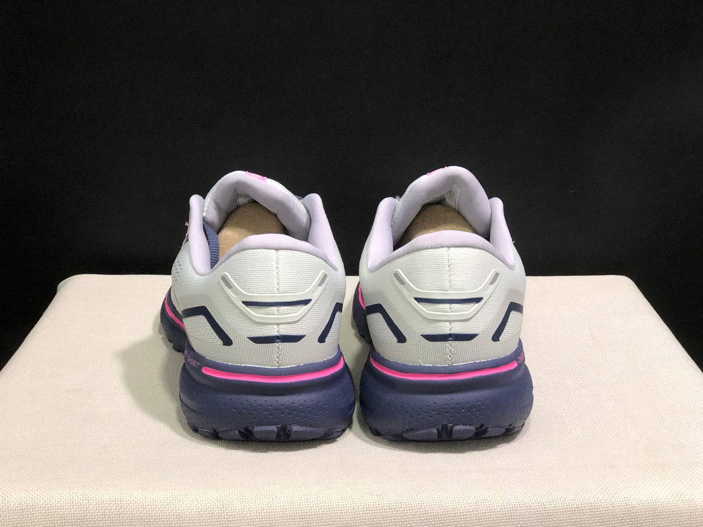 Brooks Ghost 15 Shock-absorbing Wear-resistant Low-top Running Shoes White/Light Purple