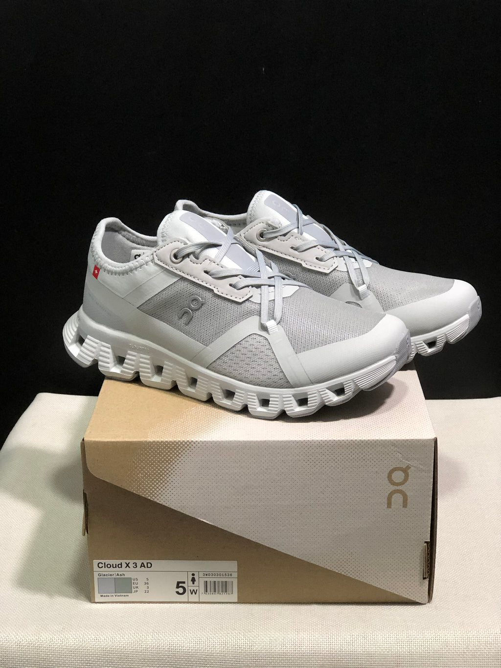 On Running Cloud X 3 AD Comfortable Wear-Resistant Training Shoes Clacier/Ash
