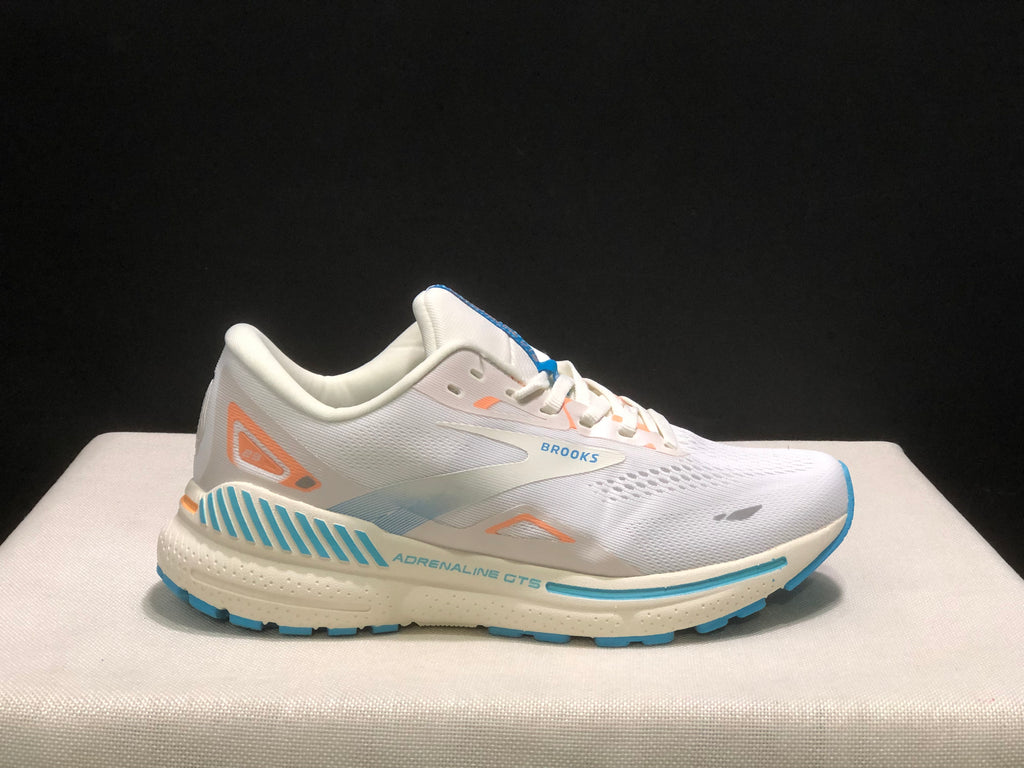 Brooks Adrenaline GTS 23 Shock-absorbing Wear-resistant Low-top Running Shoes Coconut Milk/Blue