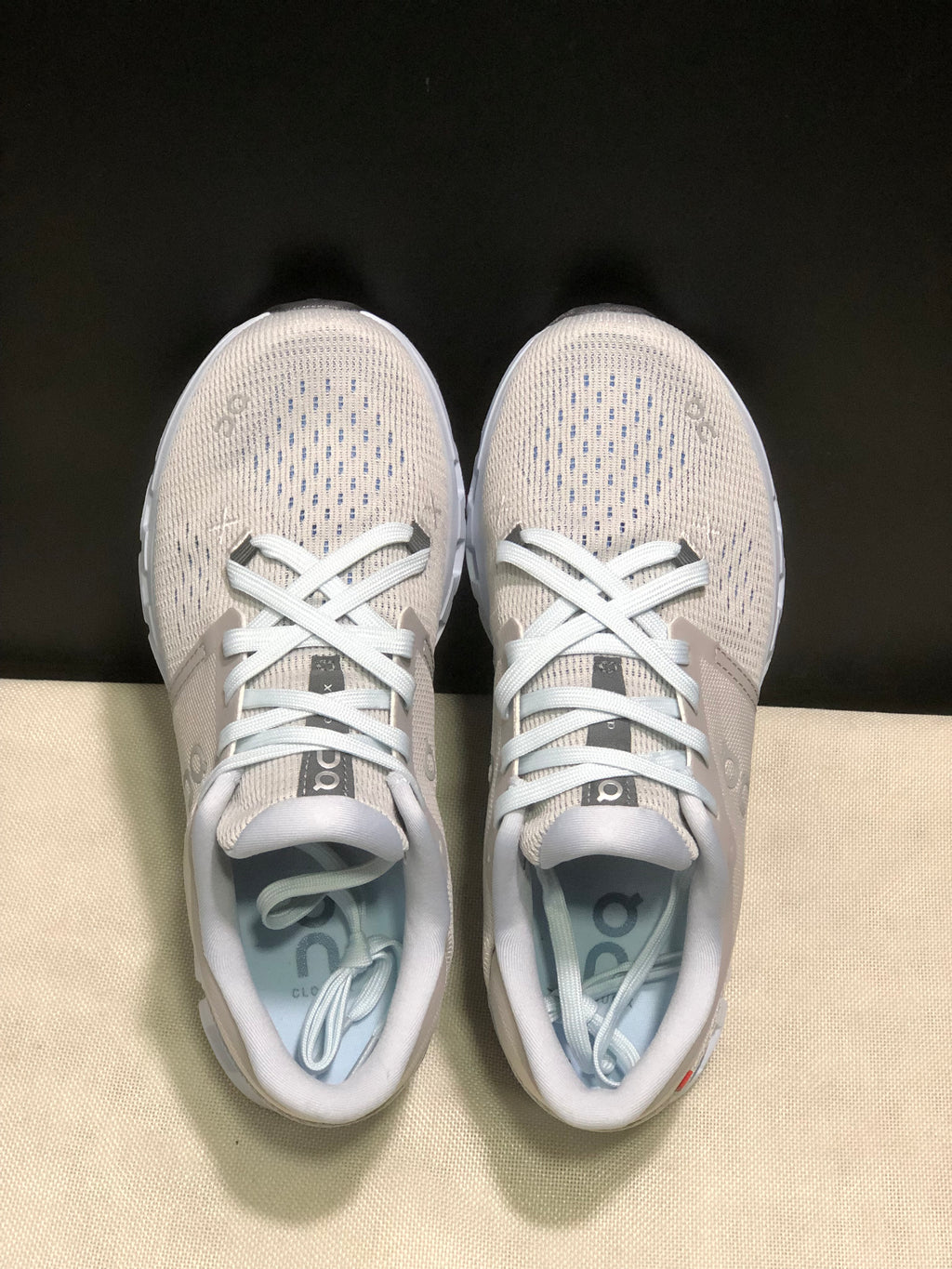 On Running Cloud X4 Comfortable Running Shoes Light Khaki/Milk Blue