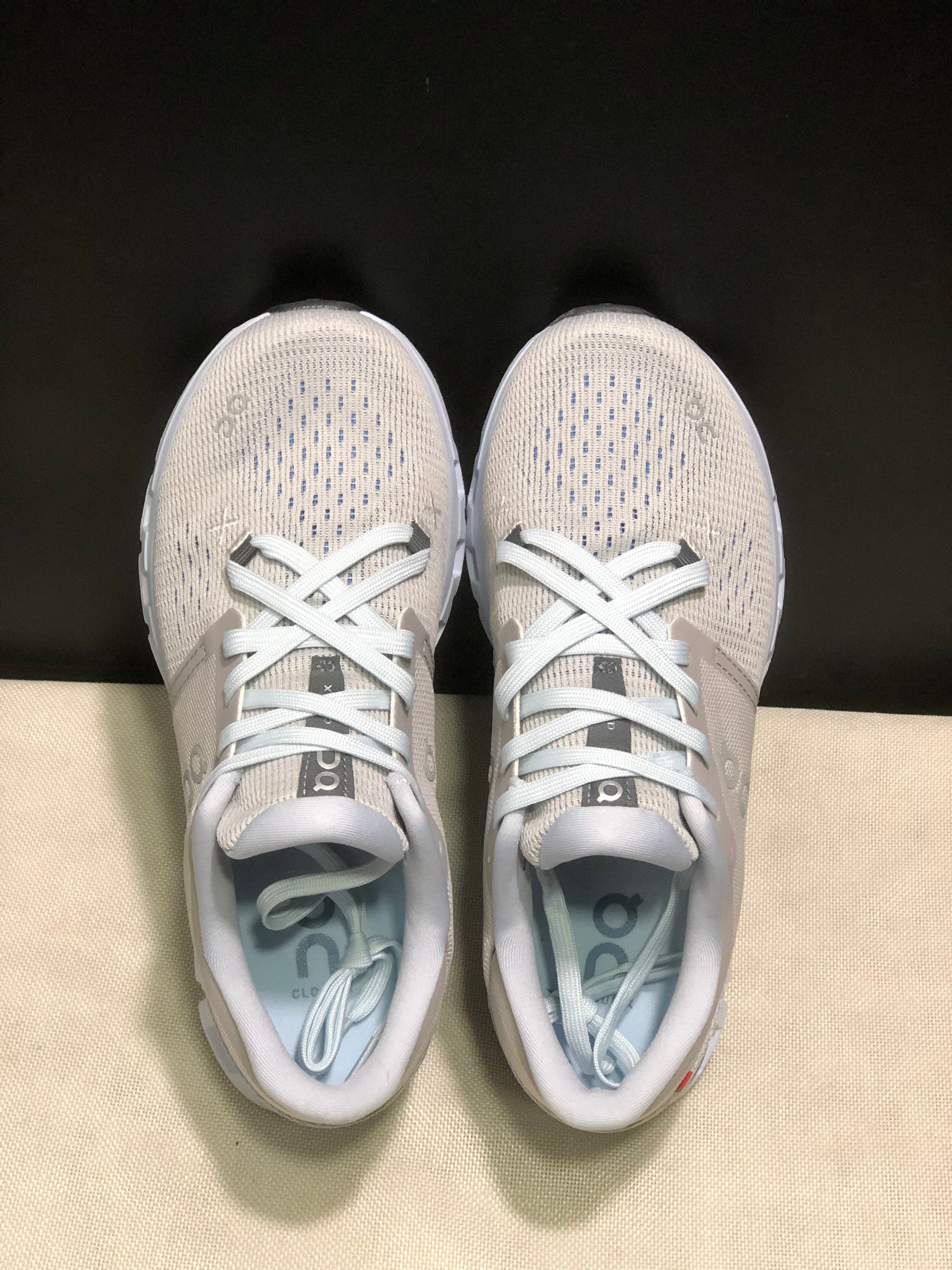 On Running Cloud X4 Comfortable Running Shoes Light Khaki/Milk Blue