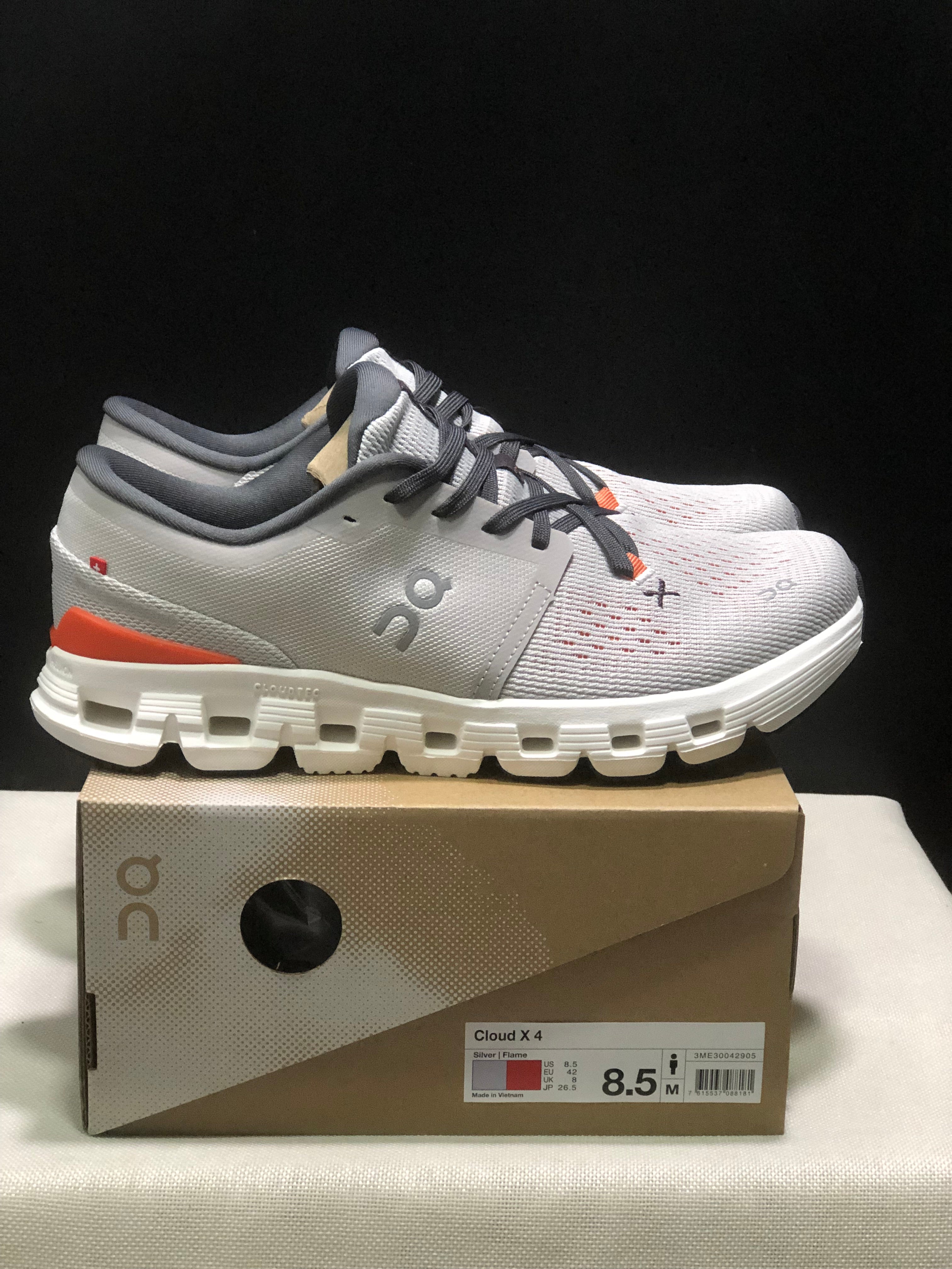 On Running Cloud X4 Comfortable Running Shoes Gray/Flame