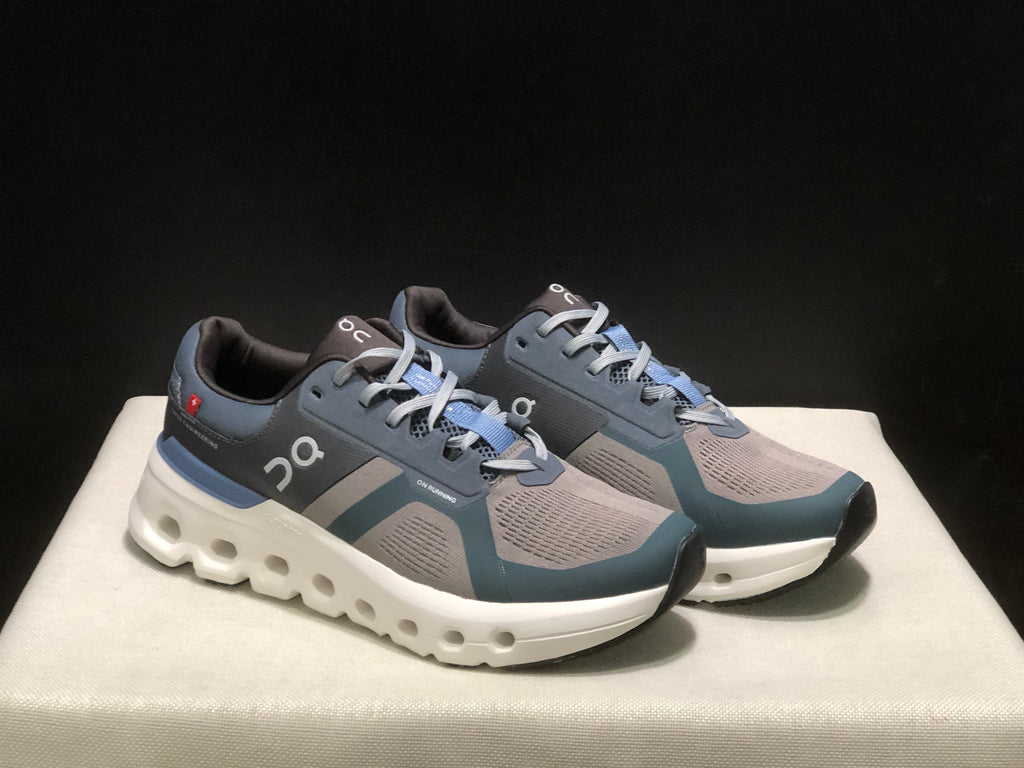 On Running Cloudrunner 2 Mesh Breathable Running Shoes Grey/Blue