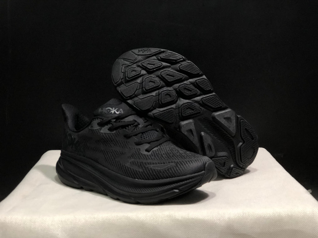 Hoka One One Clifton 9 Black Running Shoes Athletic Shoes Sneakers