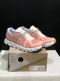 On Running Cloud 5 Lightweight Running Shoes Rose/Shell Powder