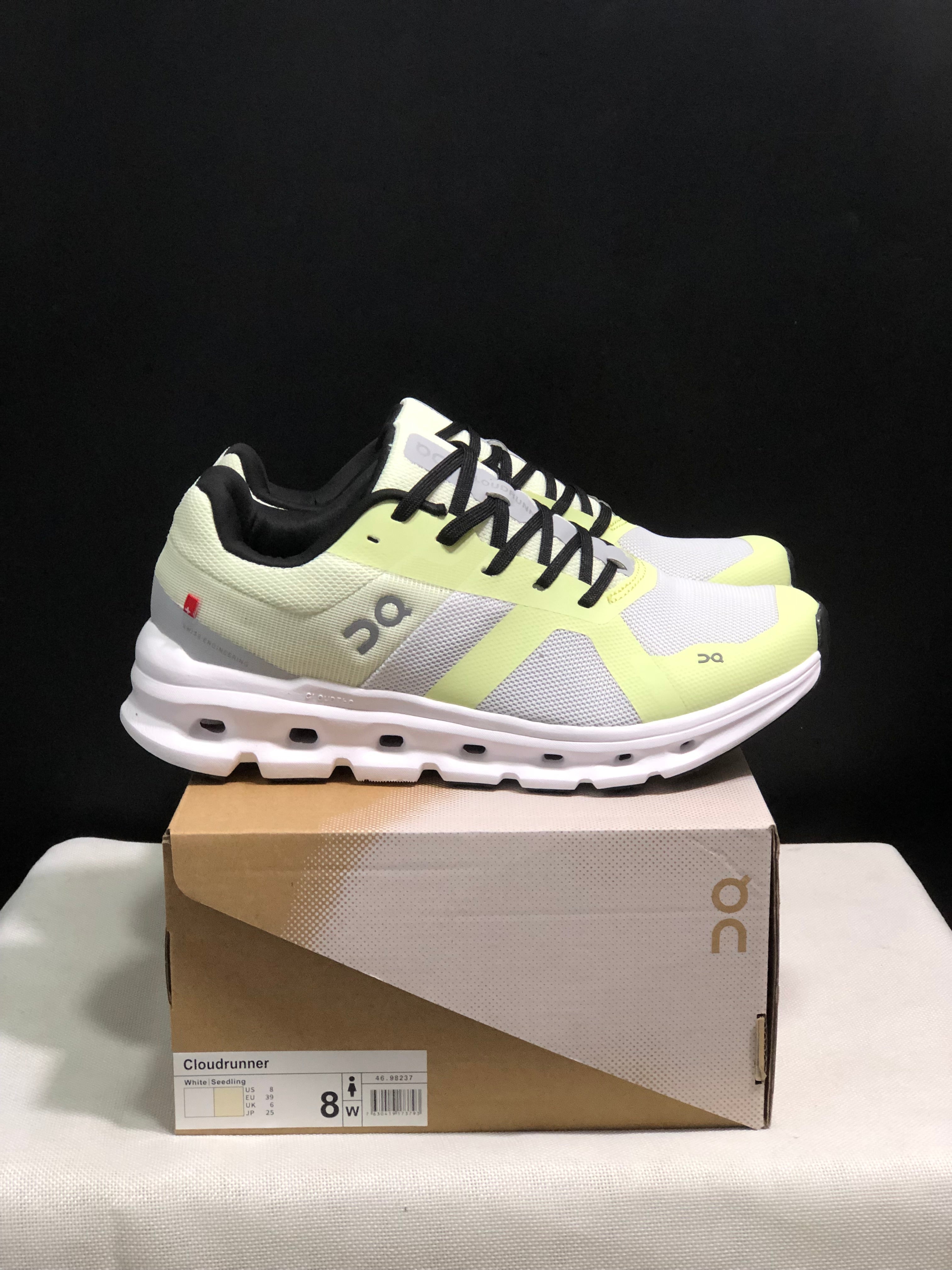 On Running Cloudrunner Anti-Slip Sports Running Shoes Light Grey/Seedling