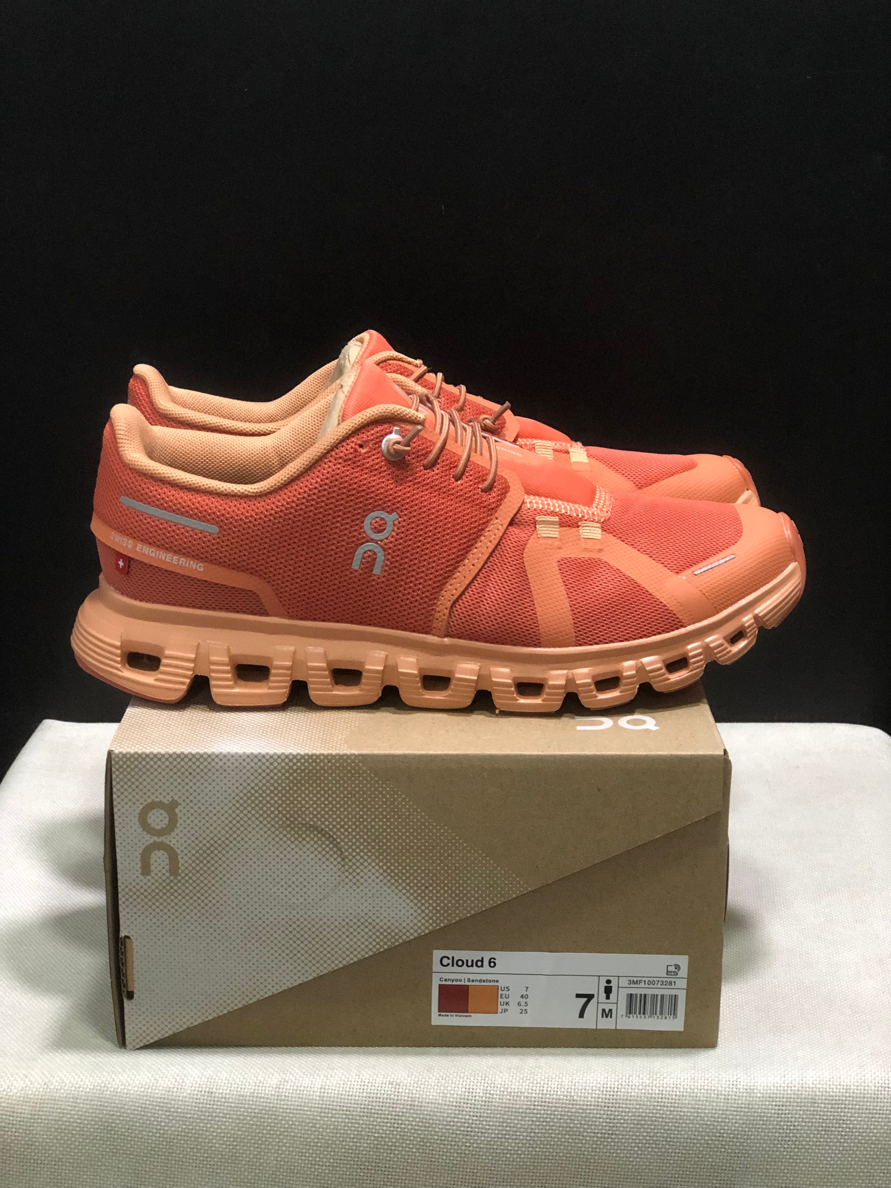 On Running Cloud 6 Casual Life Shoes Orange-Red