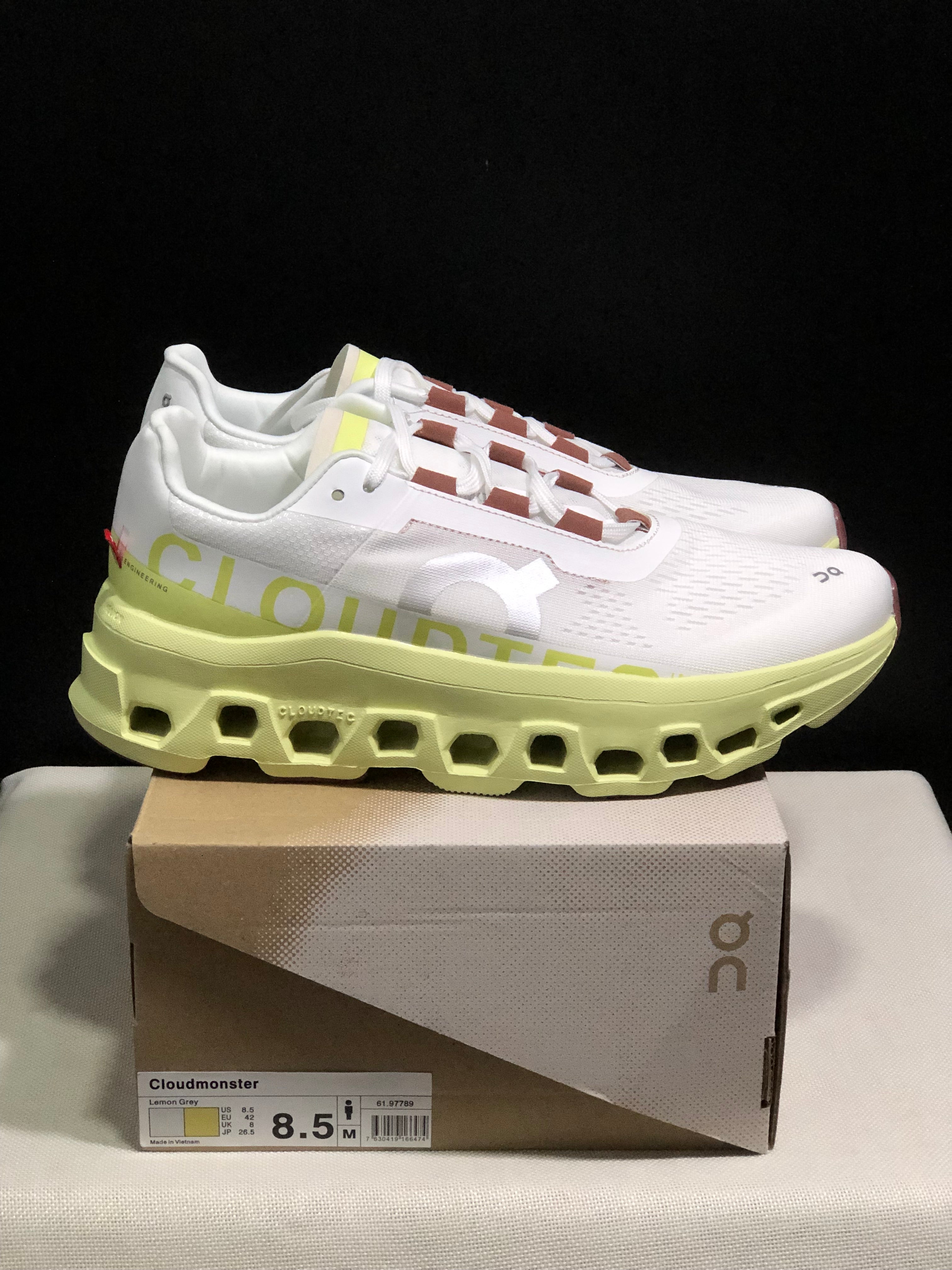 On Running Cloudmonster CNY Shock-Absorbing And Anti-Slip Sports Shoes Year Of The Dragon Special Edition Lemon/Grey
