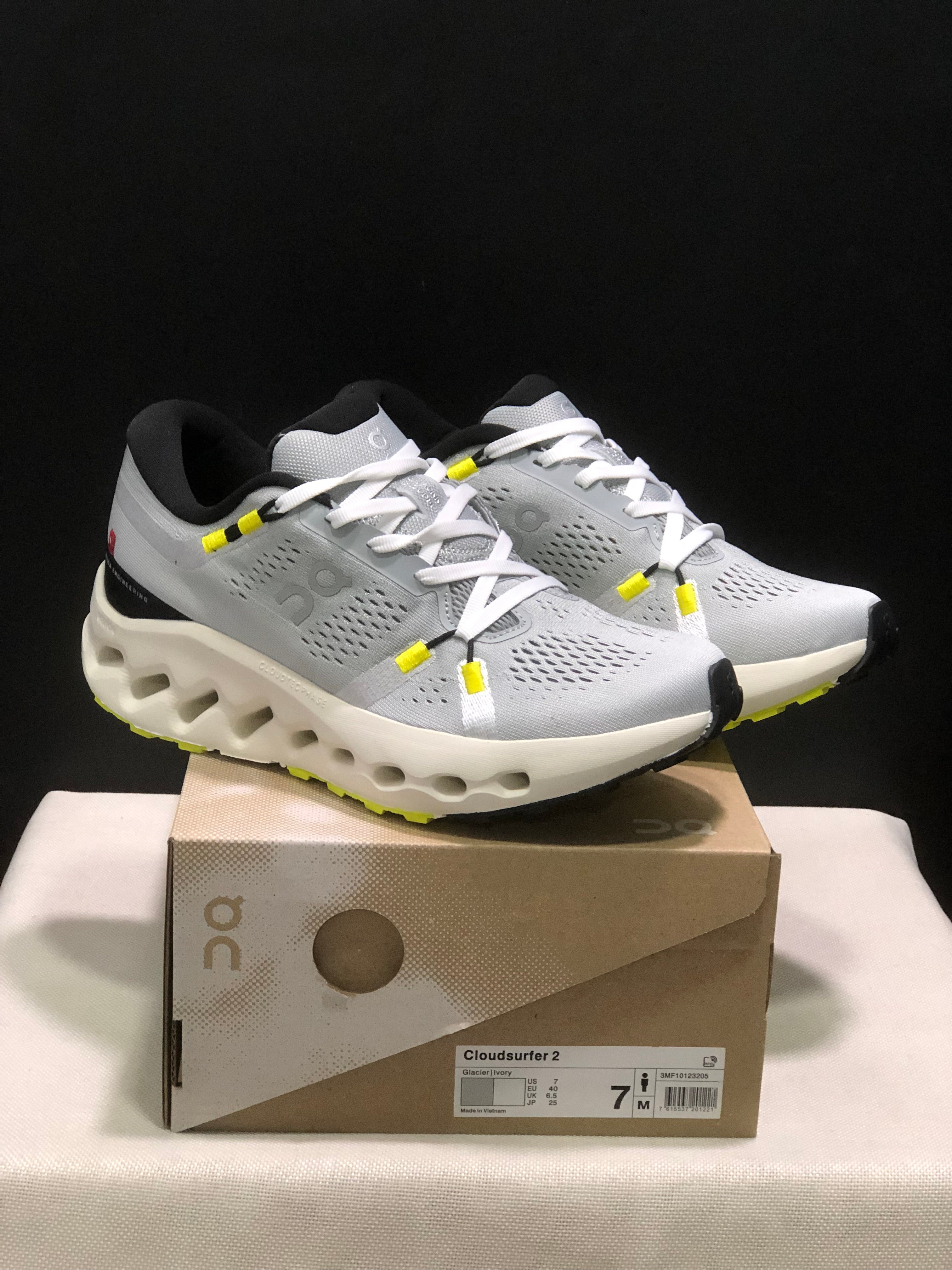 On Running Cloudsurfer 2 Casual Running Shoes Glacier Grey/Ivory
