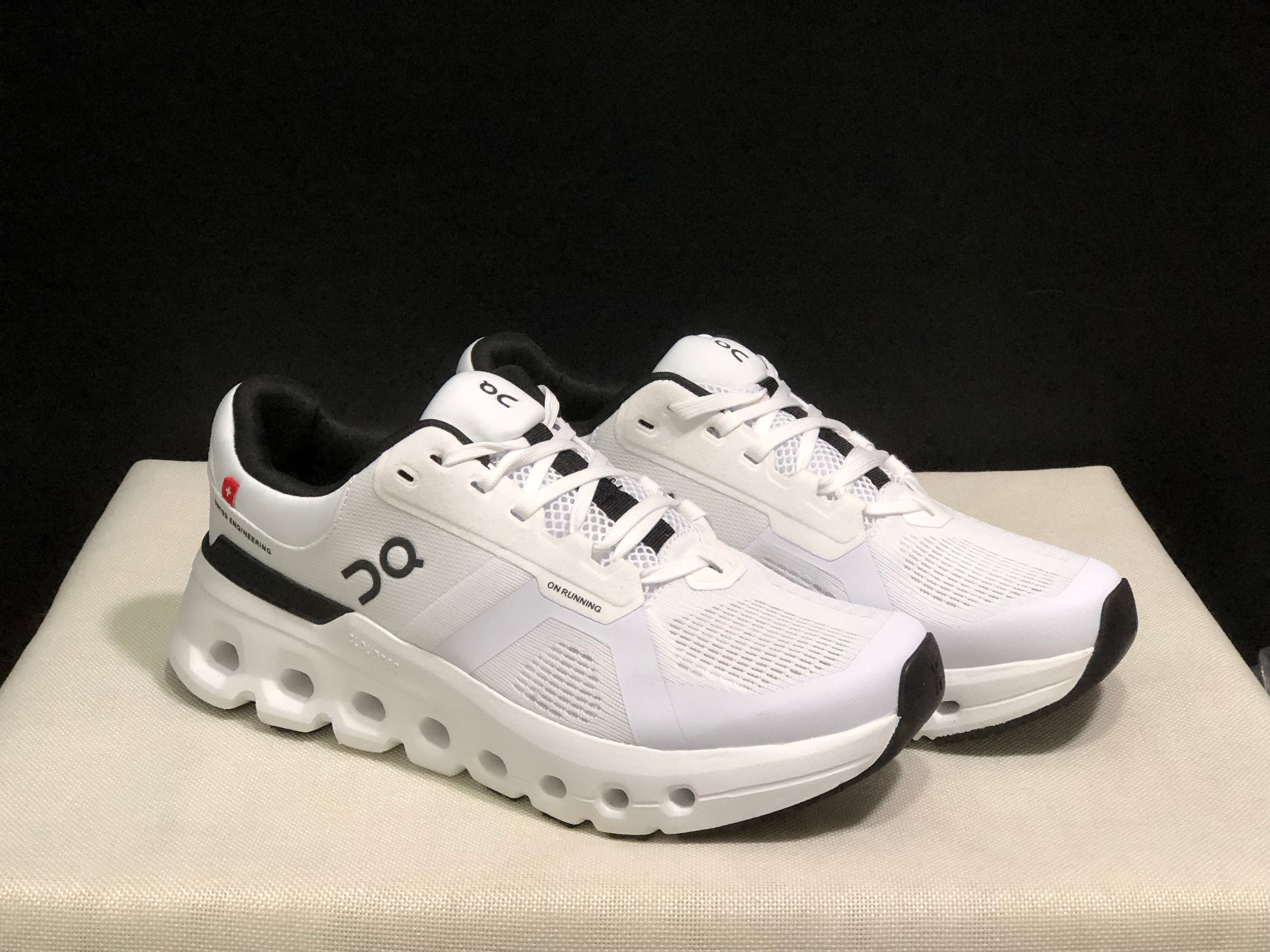 On Running Cloudrunner 2 Mesh Breathable Running Shoes White/Black