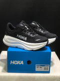 Hoka One One Bondi 9 Comfortable Low-top Running Shoes Sneakers Black/White