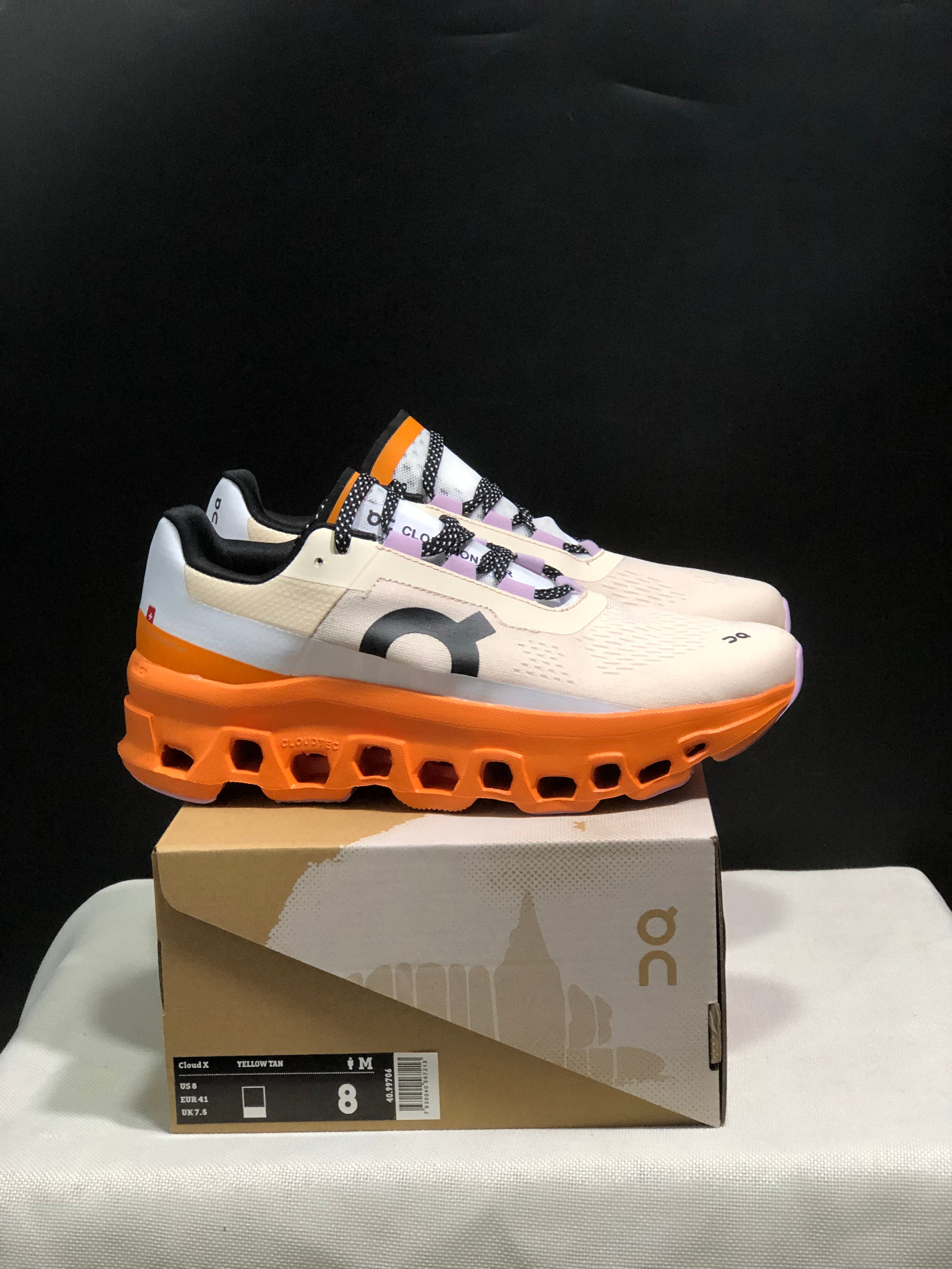 On Running Cloudmonster Anti-Slip Running Shoes Yellow Tan/Orange