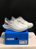 Hoka One One Kawana Cushioning Comfortable Gym Running Shoes Sneakers Cream/Blue