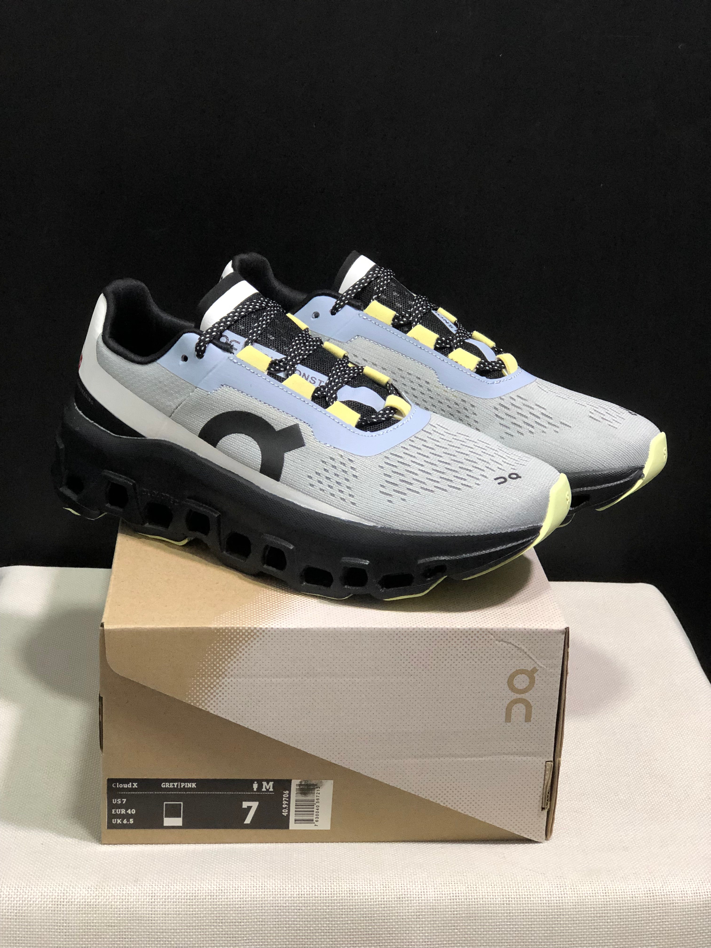 On Running Cloudmonster Anti-Slip Running Shoes Grey/Black