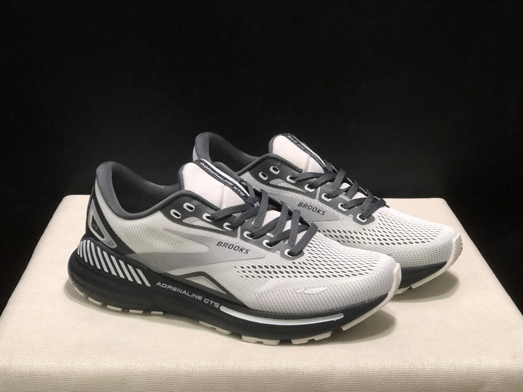 Brooks Adrenaline GTS 23 Shock-absorbing Wear-resistant Low-top Running Shoes Mushroom Grey