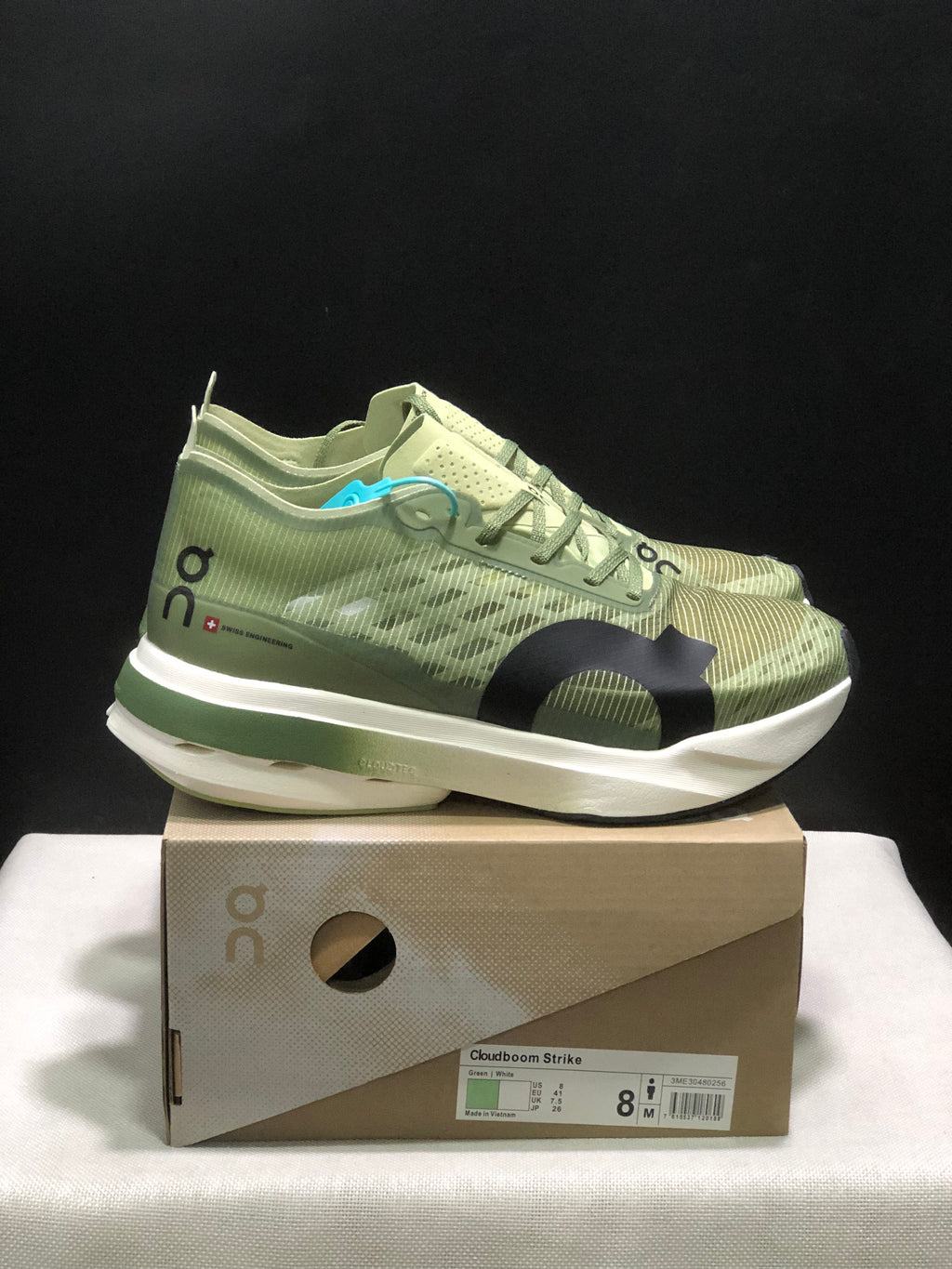 On Running Cloudspike Amplius Shock-Absorbing And Wear-Resistant Marathon Road Running Shoes Green
