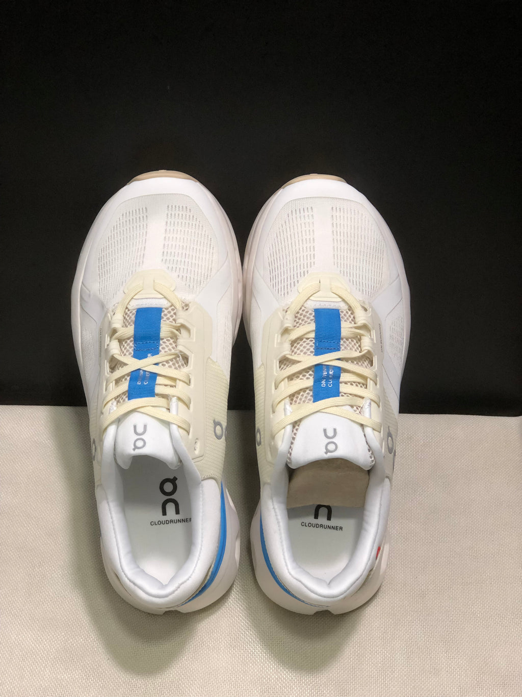 On Running Cloudrunner 2 Mesh Breathable Running Shoes Beige/Skyblue