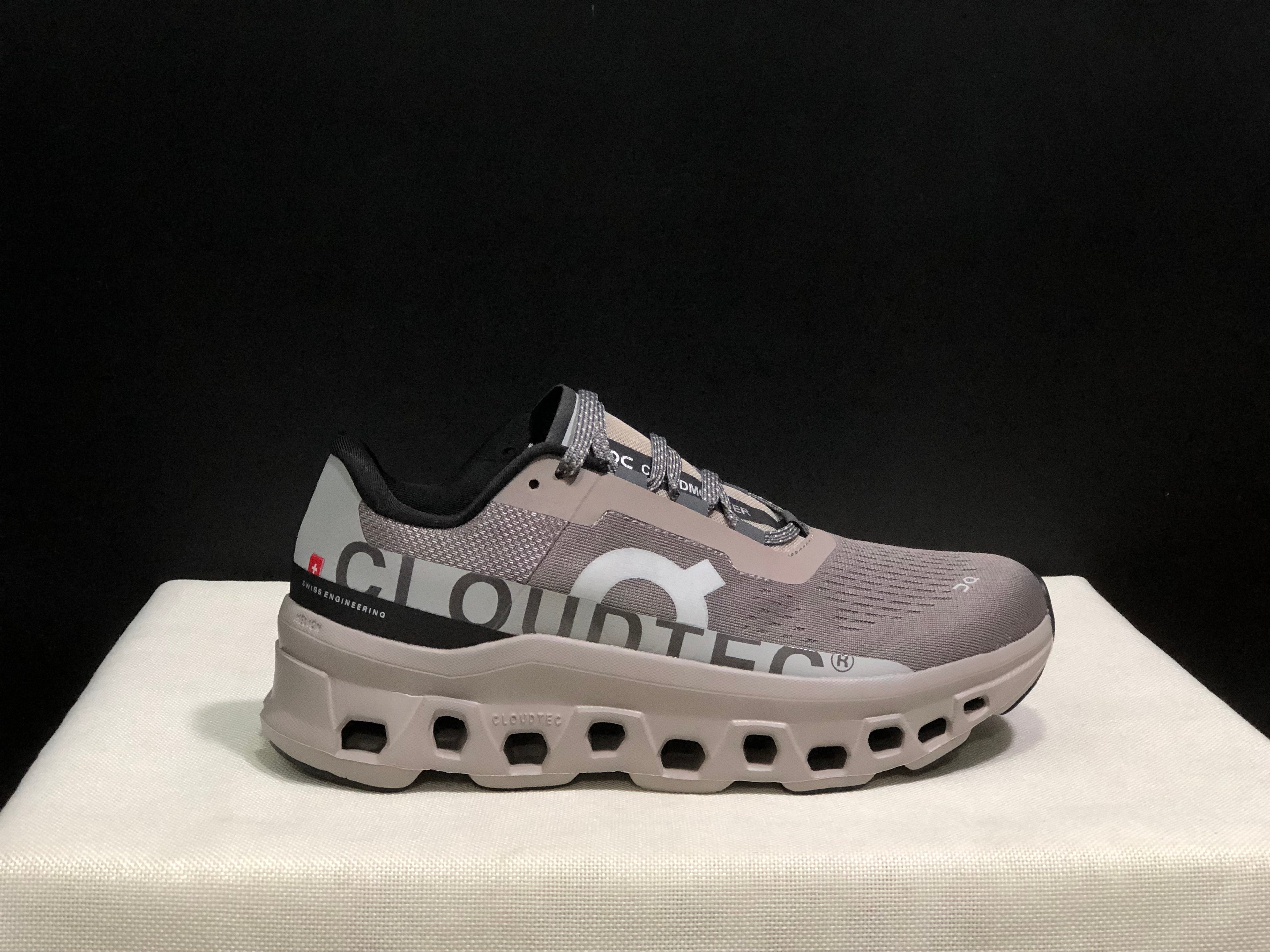 On Running Cloudmonster Anti-Slip Running Shoes Cinder/Fog