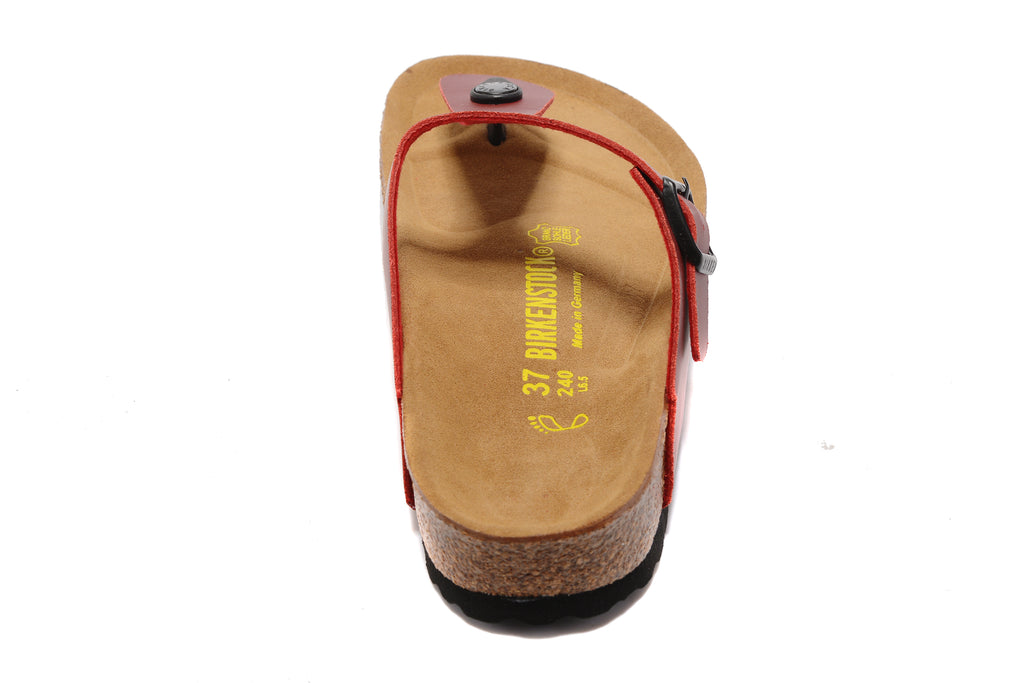 Birkenstock Gizeh Wine Red Flip Flops Leather Sandals