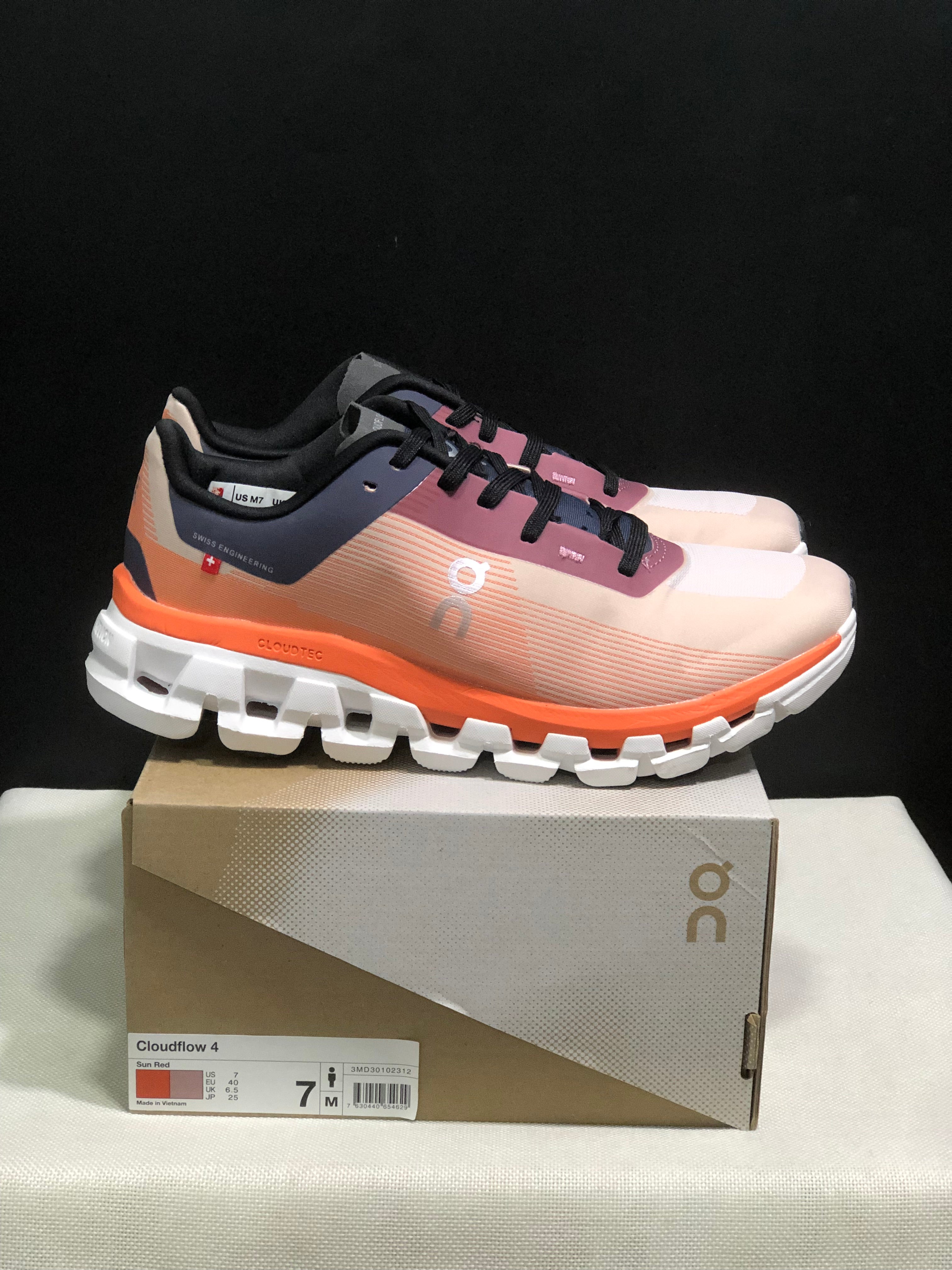 On Running Cloudflow 4 Shock-Absorbing And Wear-Resistant Running Shoes Quartz/Flame